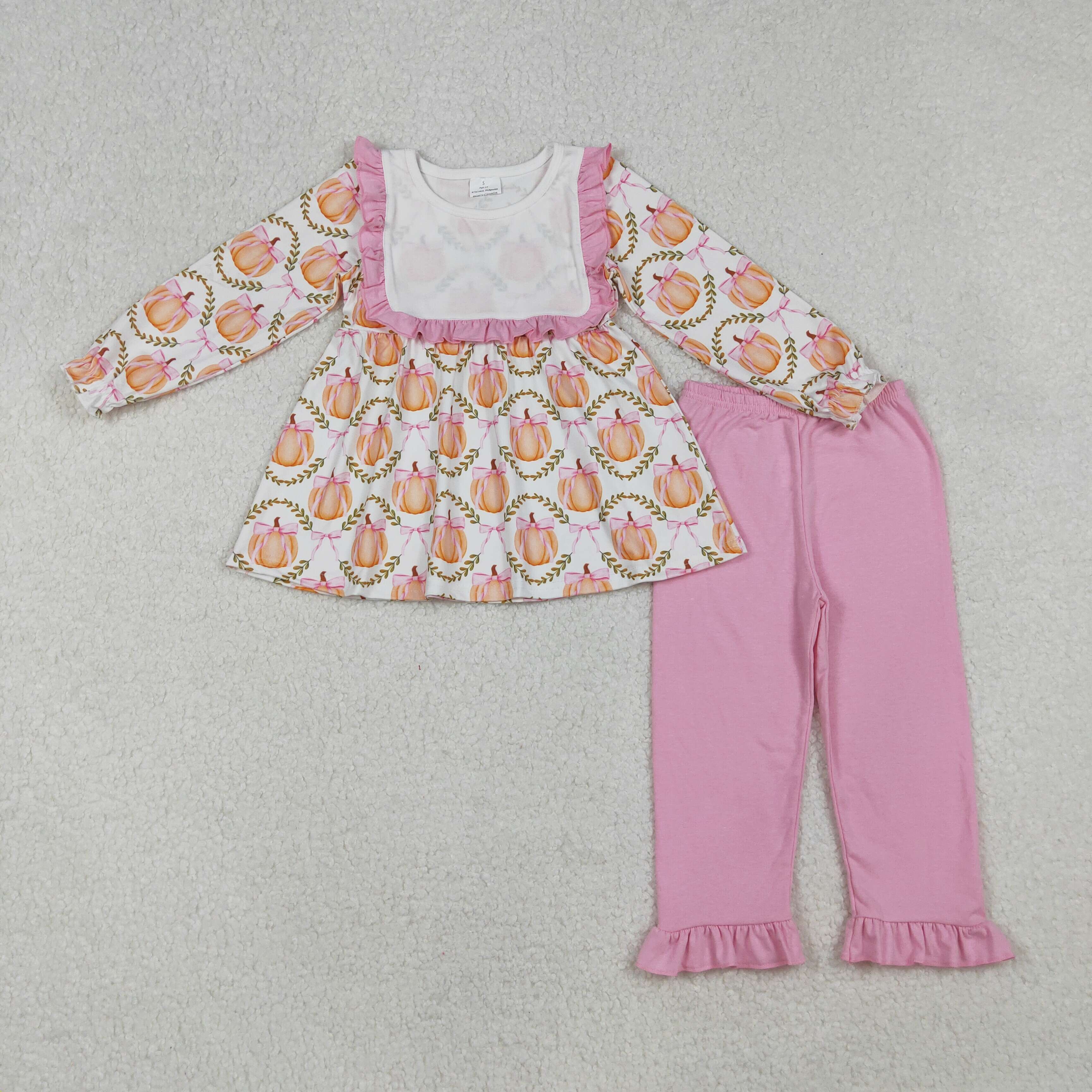 GLP2427 RTS girl clothes pumpkin girl halloween winter set