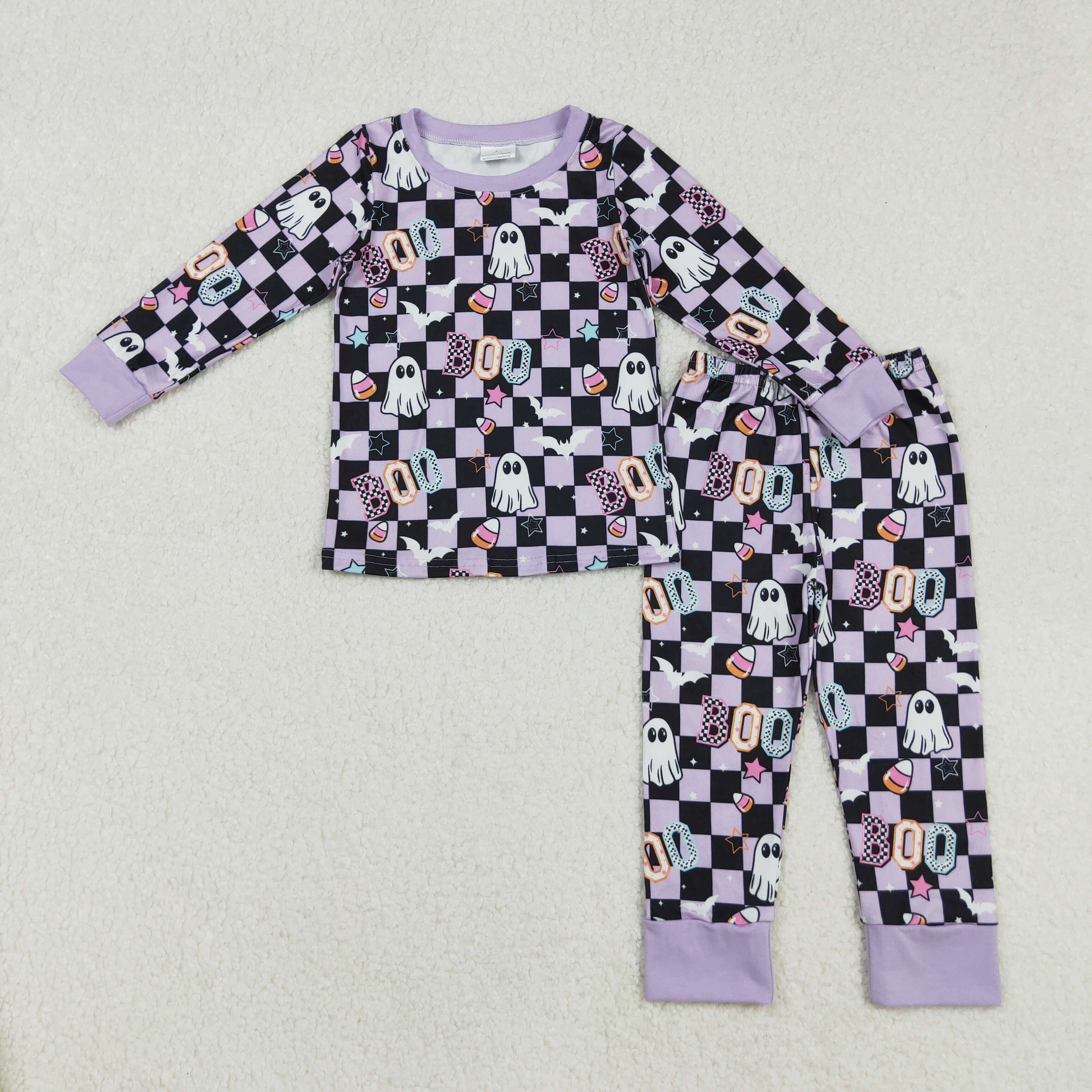 GLP2684 RTS toddler girl clothes ghost girl halloween winter  pajamas set 