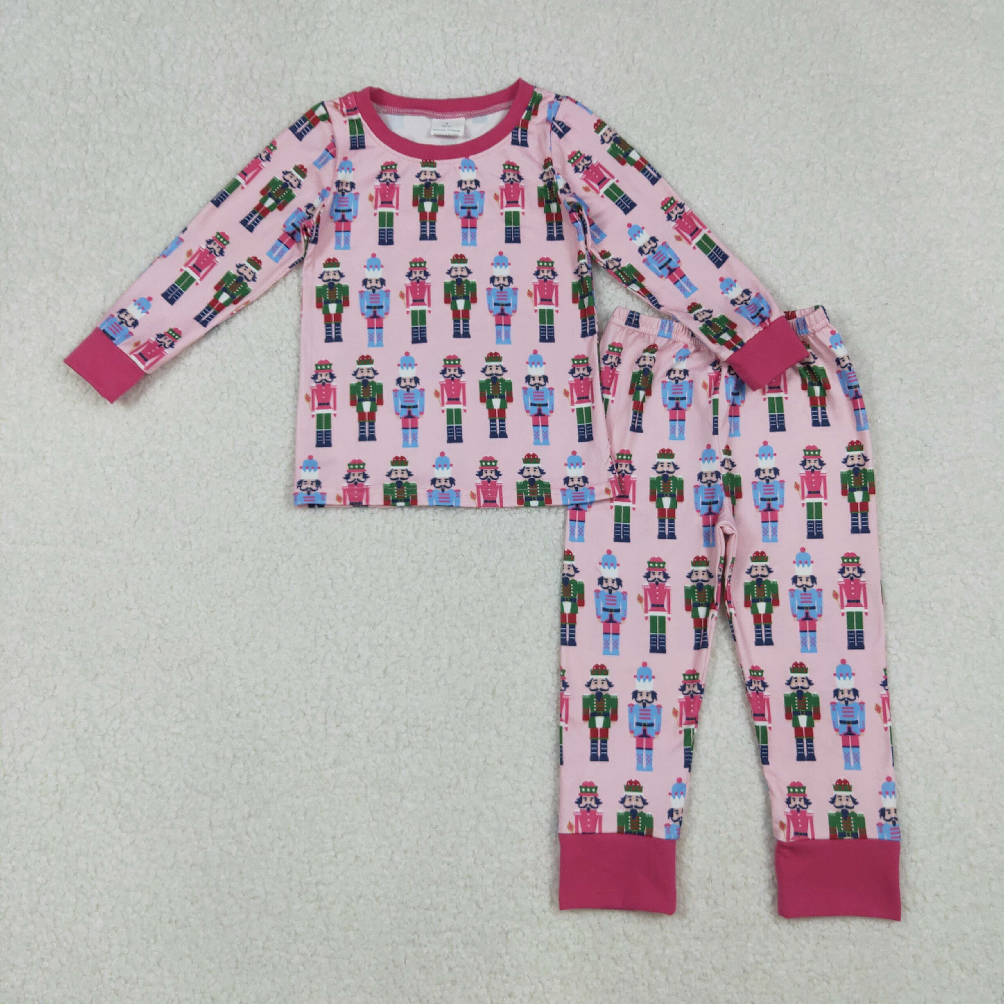 GLP2747 RTS girl clothes cartoon girl winter christmas pajamas set