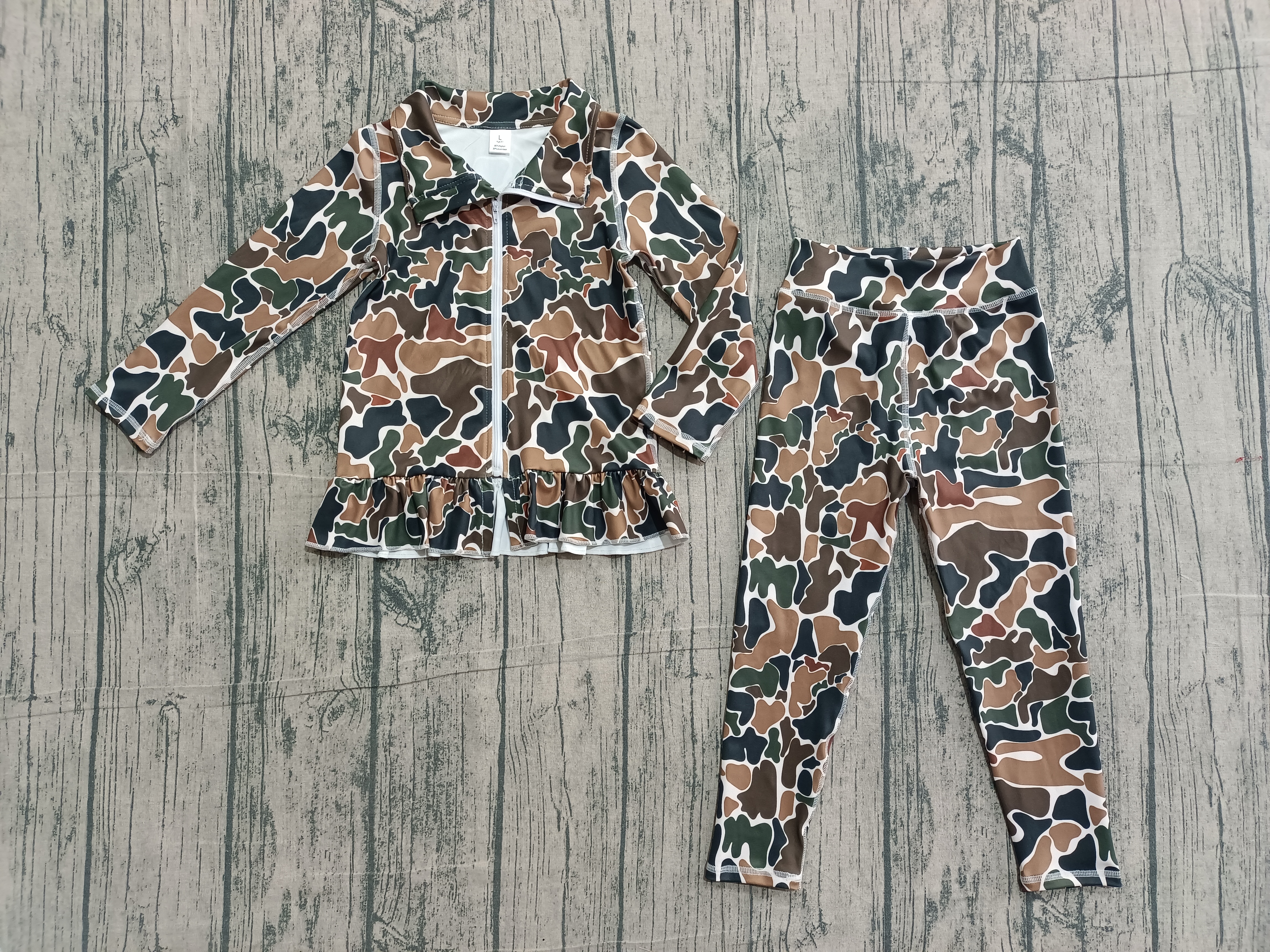 GLP2992 pre-order  toddler girl clothes camo girl winter yoga set-real pic 2026.1.27