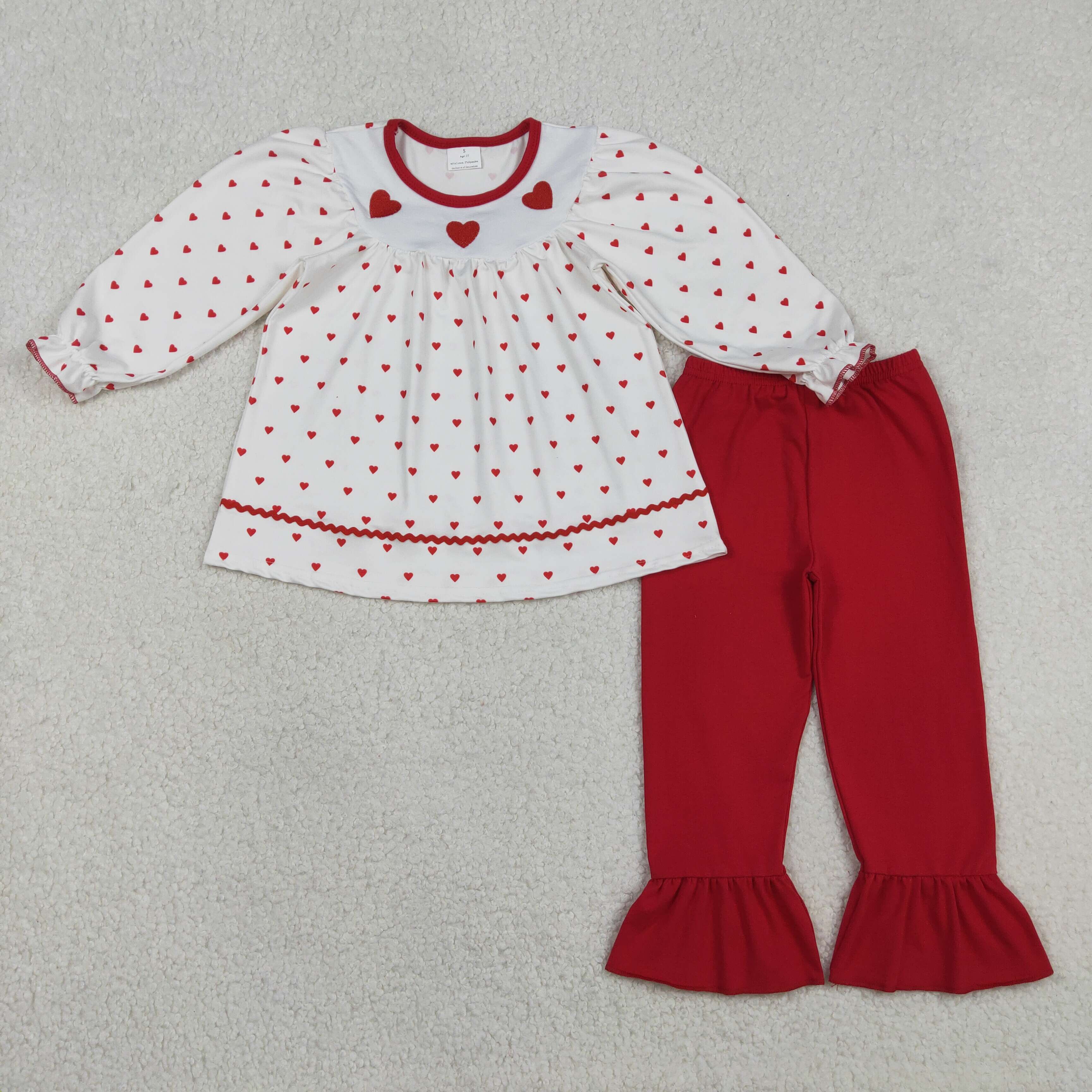 GLP3039 RTS  toddler girl clothes love girl valentine winter set