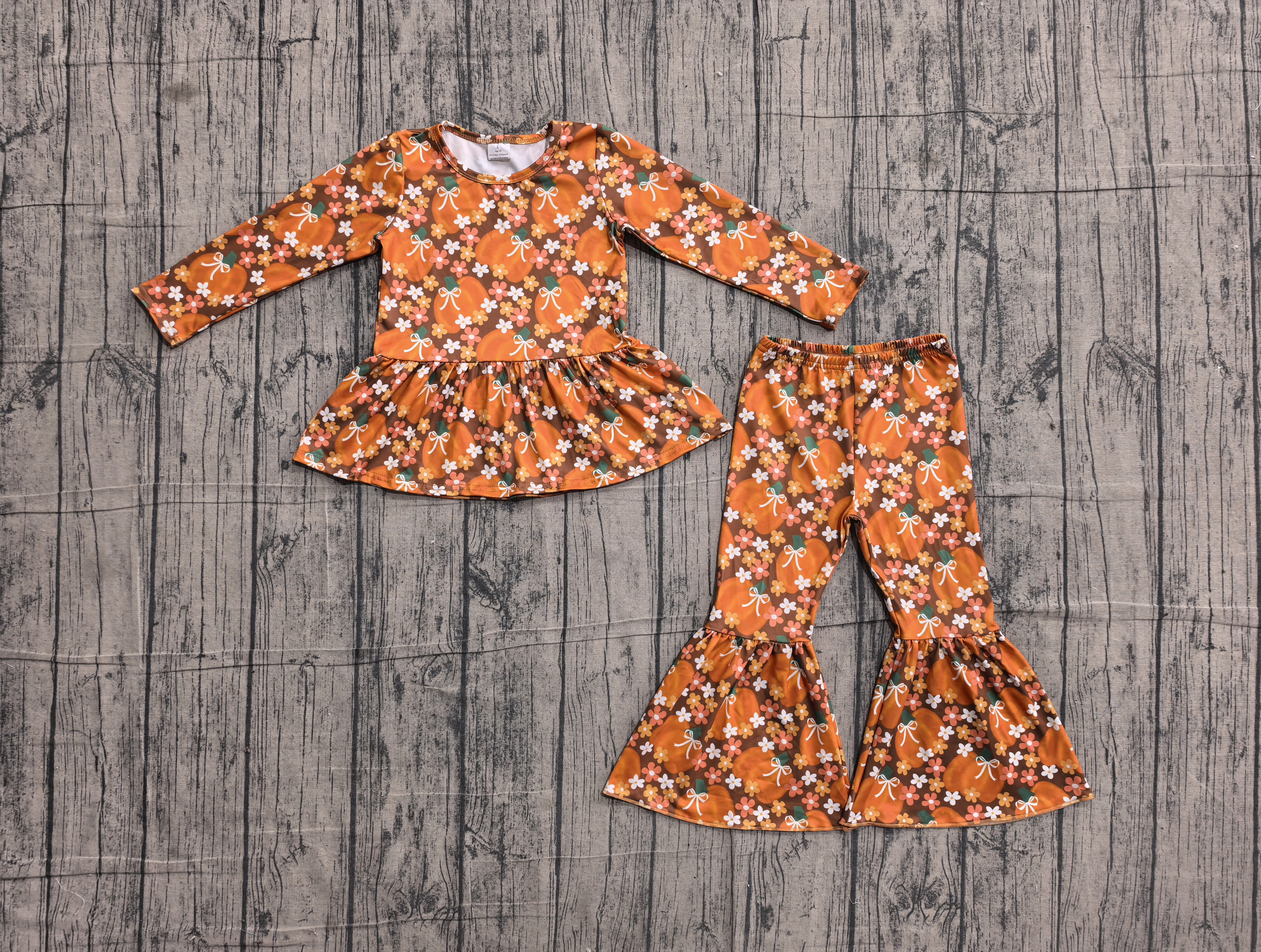 GLP3343 pre-order baby girl clothes pumpkin print toddler girl fall outfit-real pic 2026.5.28 