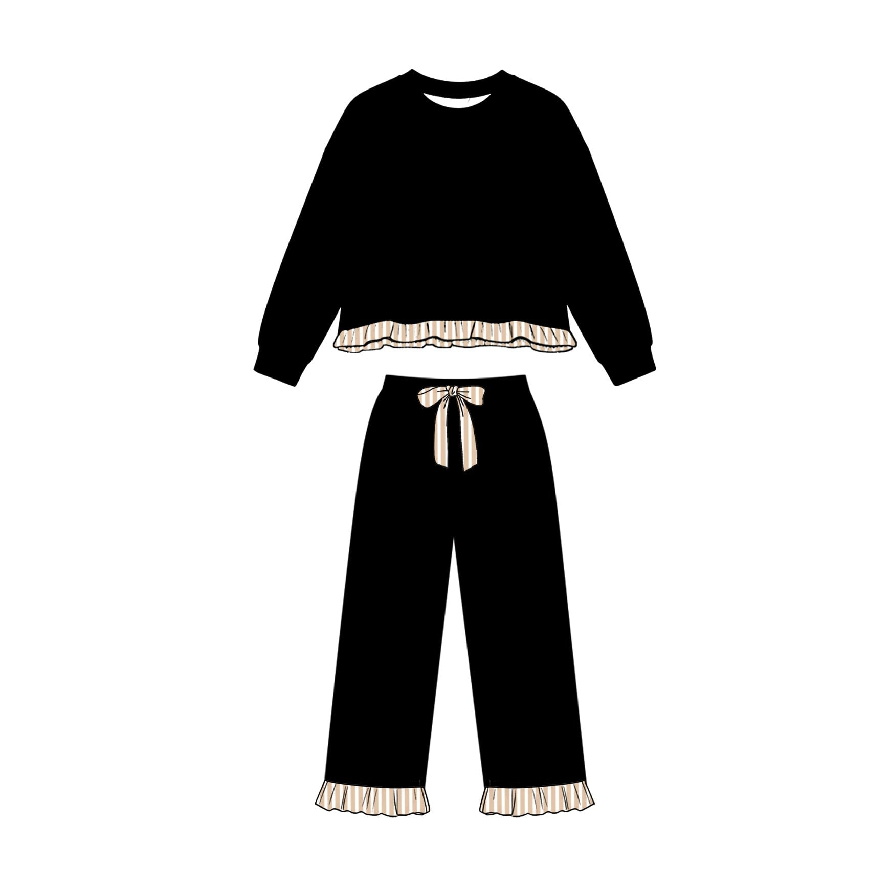 MOQ：5pcs GLP3671 pre-order baby girl clothes weater material solid color toddler girl winter outfit-2026.8.10