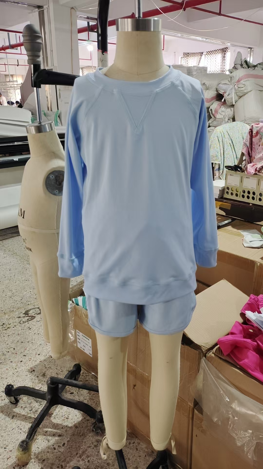 GLS0006 pre-order  toddler girl clothes blue girl yoga set-real pic 2025.4.26 