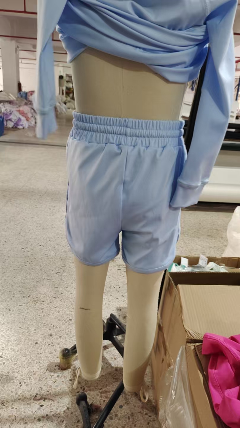 GLS0006 pre-order  toddler girl clothes blue girl yoga set-real pic 2025.4.26 