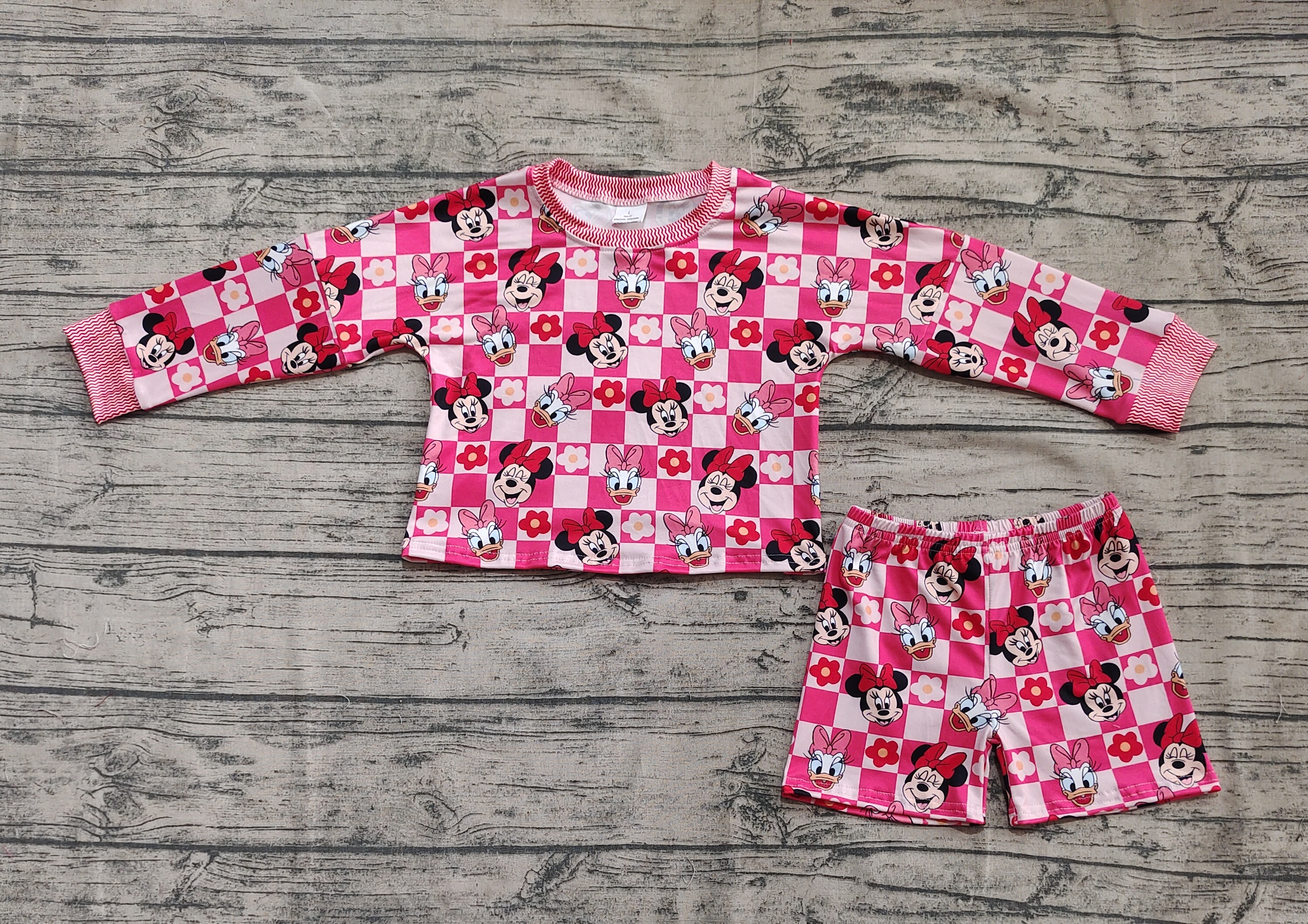 GLS0010 pre-order  toddler girl clothes cartoon mouse girl summer set -real pic 2025.4.9 