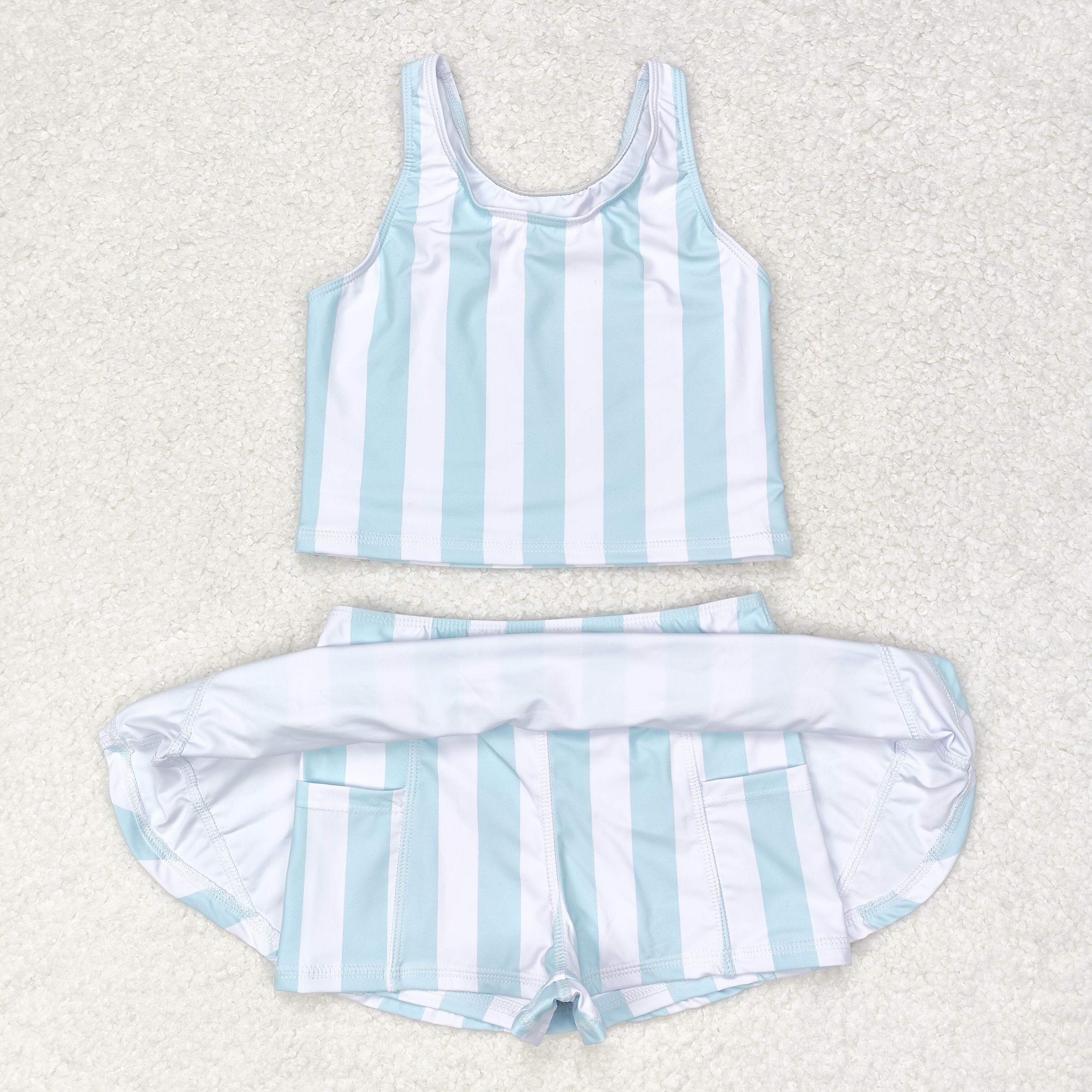 GSD0990 RTS baby girl clothes stripe toddler girl summer outfits yoga atheletic clothes