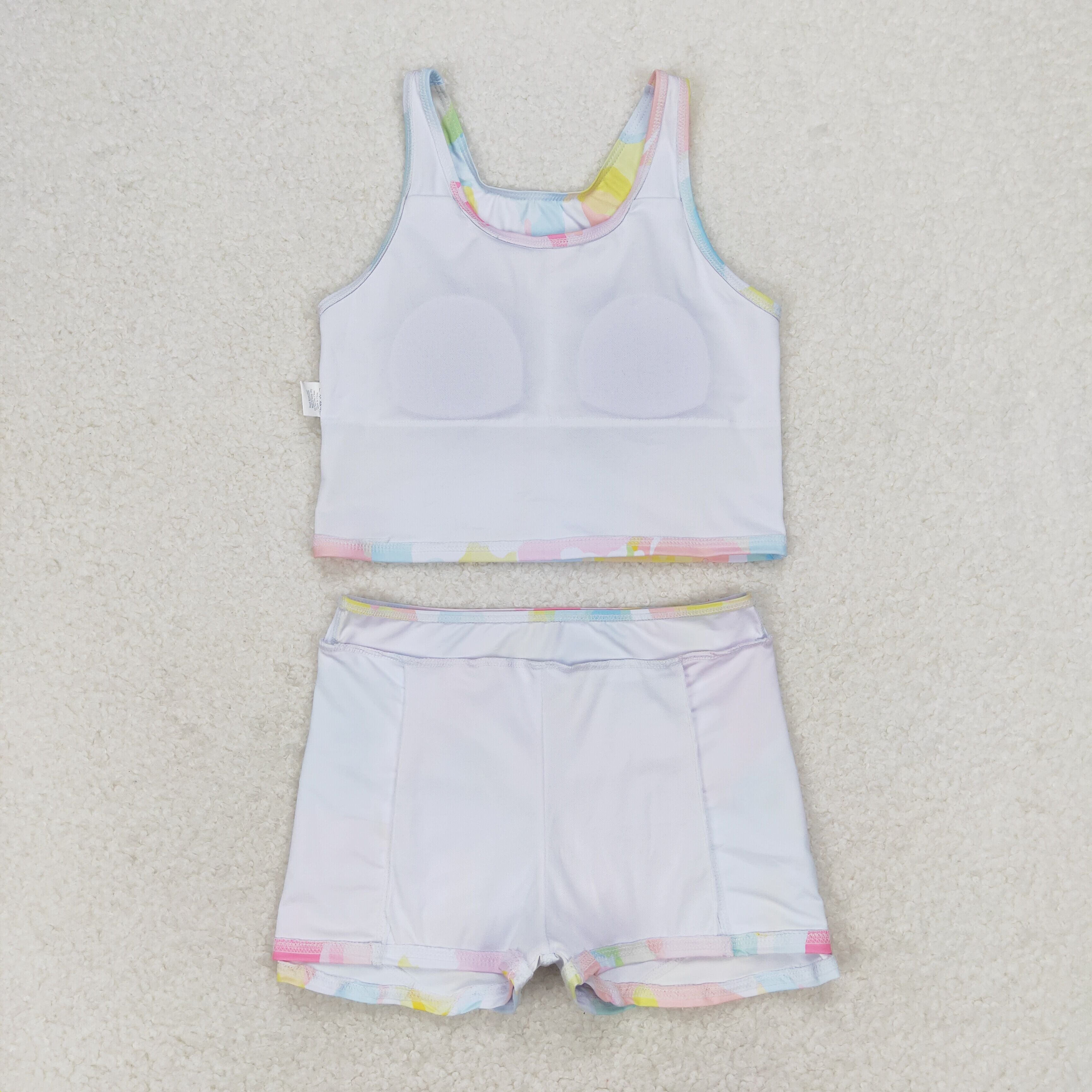 RTS girl clothes swimsuit toddler girl summer outfits quick dry yoga sports skirts set