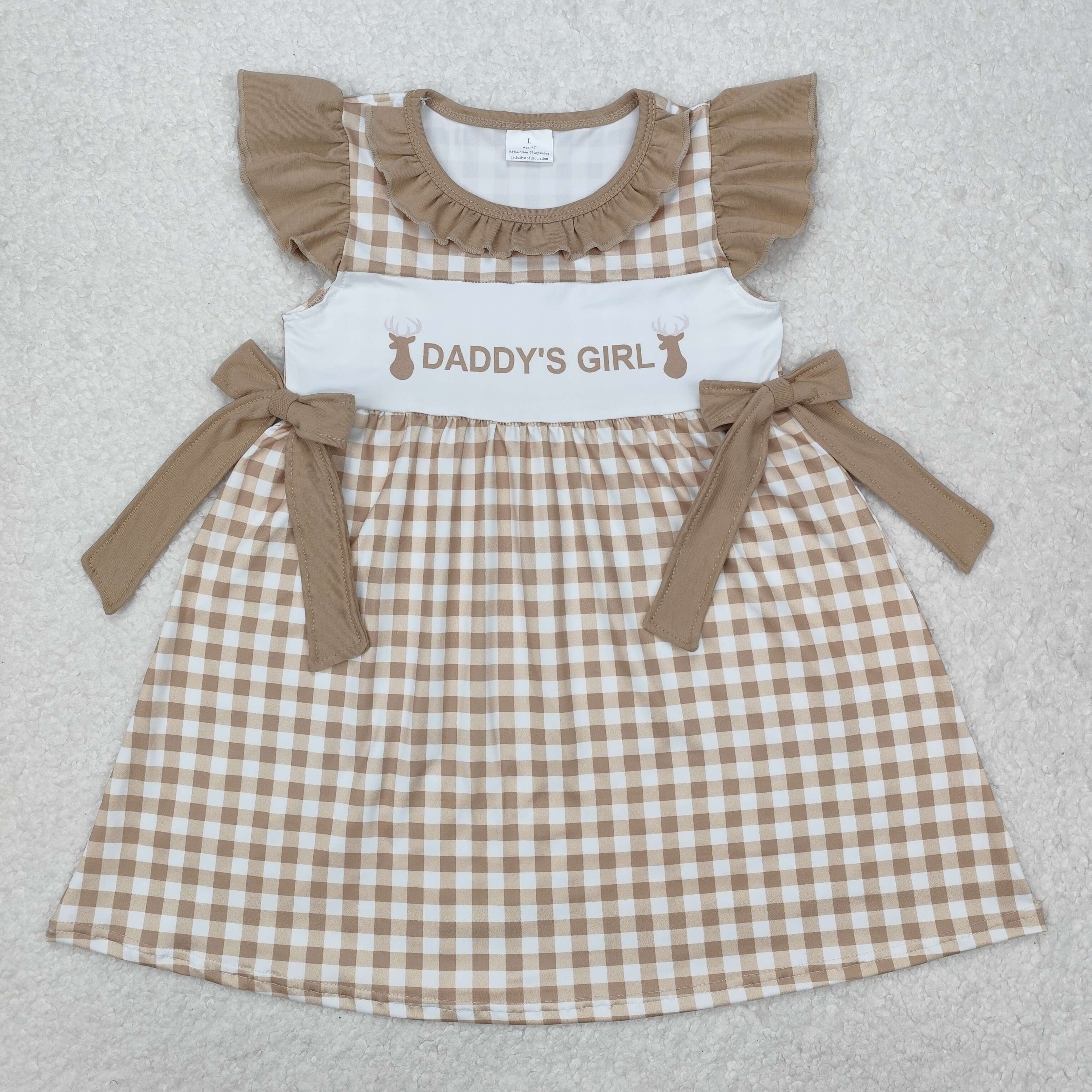 GSD1607 RTS toddler clothes daddy’girl baby girl summer dress father's day clothing