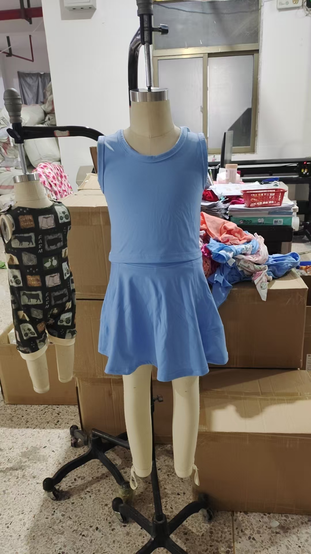 GSD1985 pre-order toddler girl clothes blue girl summer set yoga clothes-real pic 2025.3.13 