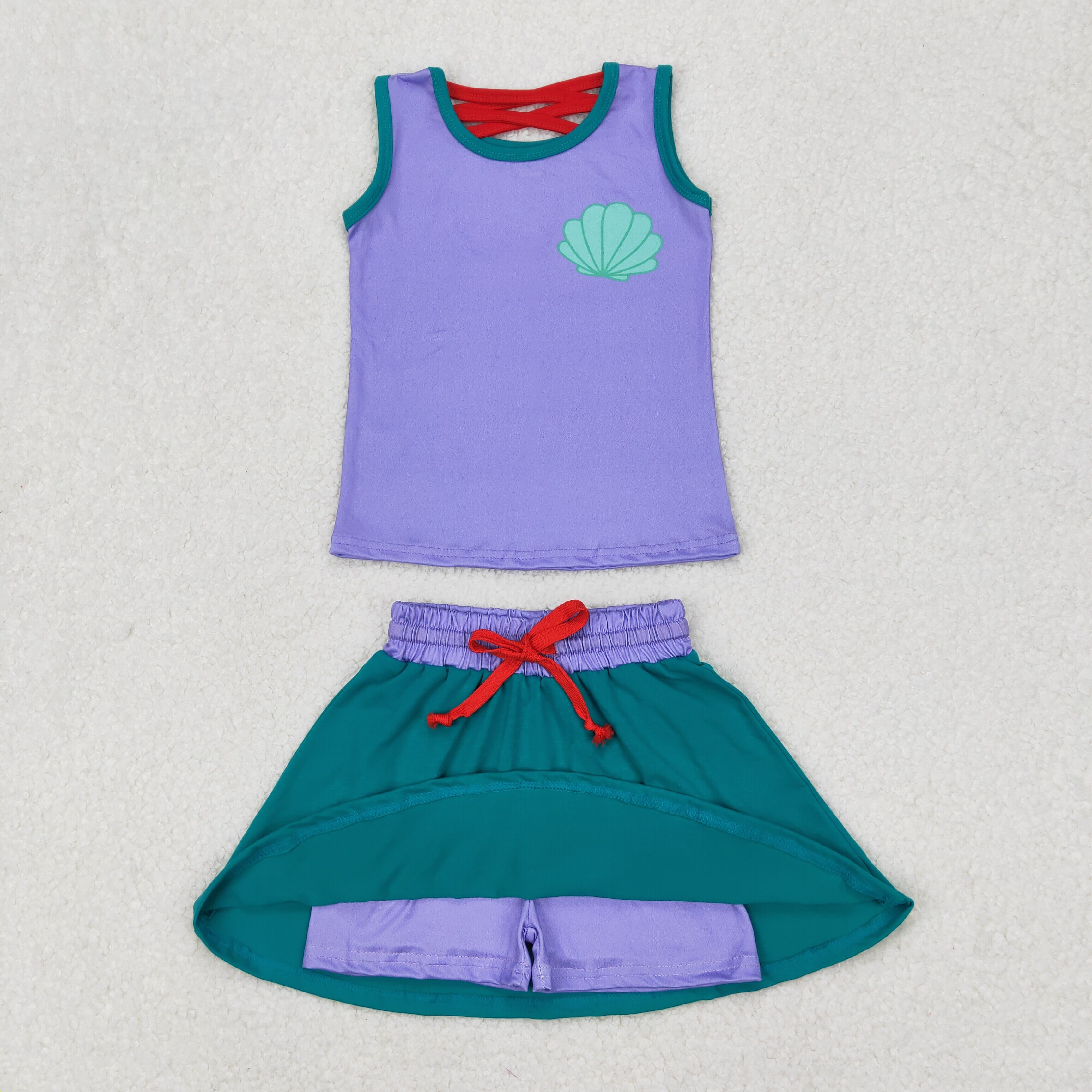 RTS girl summer clothes cartoon princess girl summer clothing set