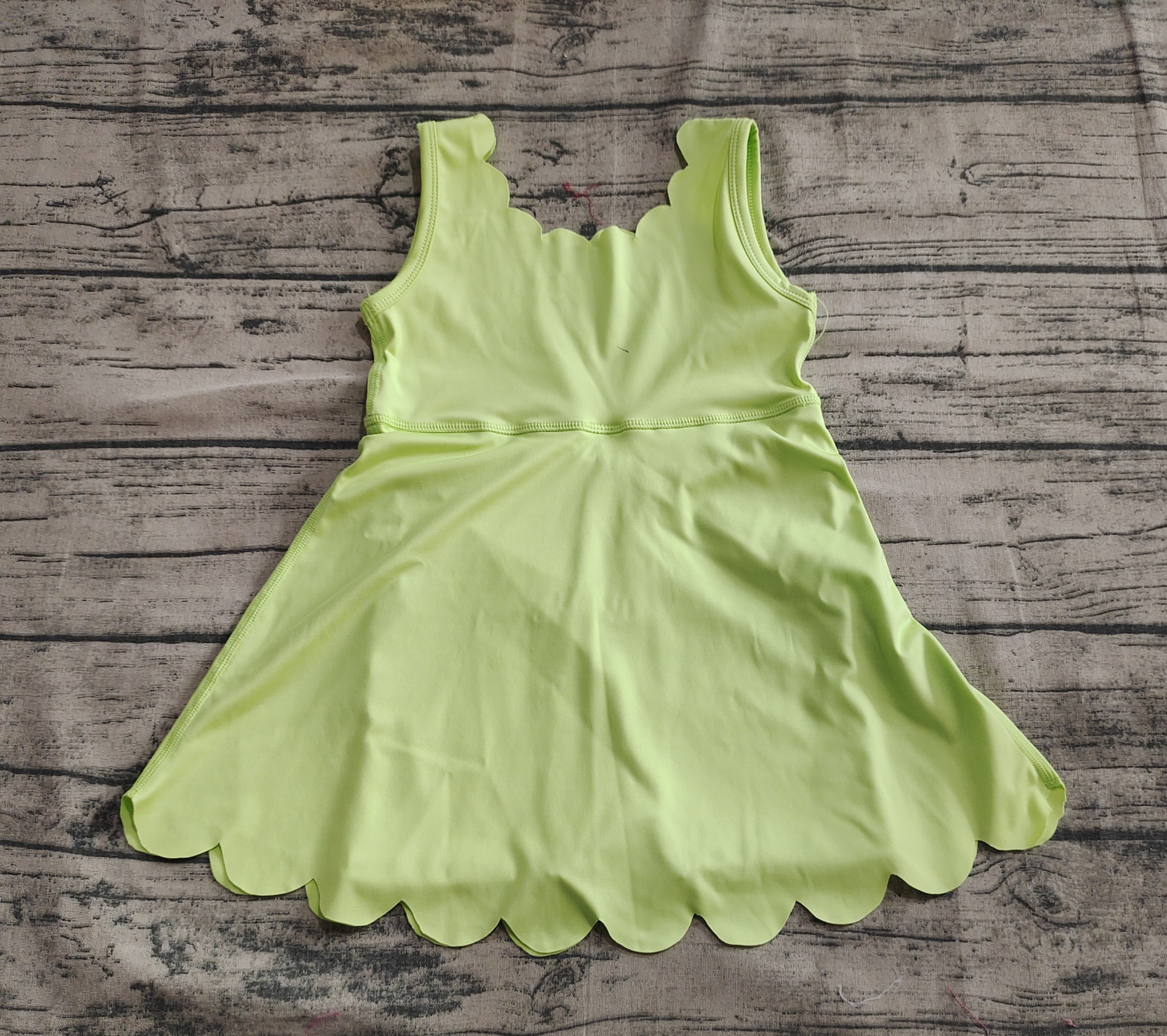 GSD2374 pre-order toddler girl clothes  green girl summer dress yoga clothes-real pic 2025.4.30 