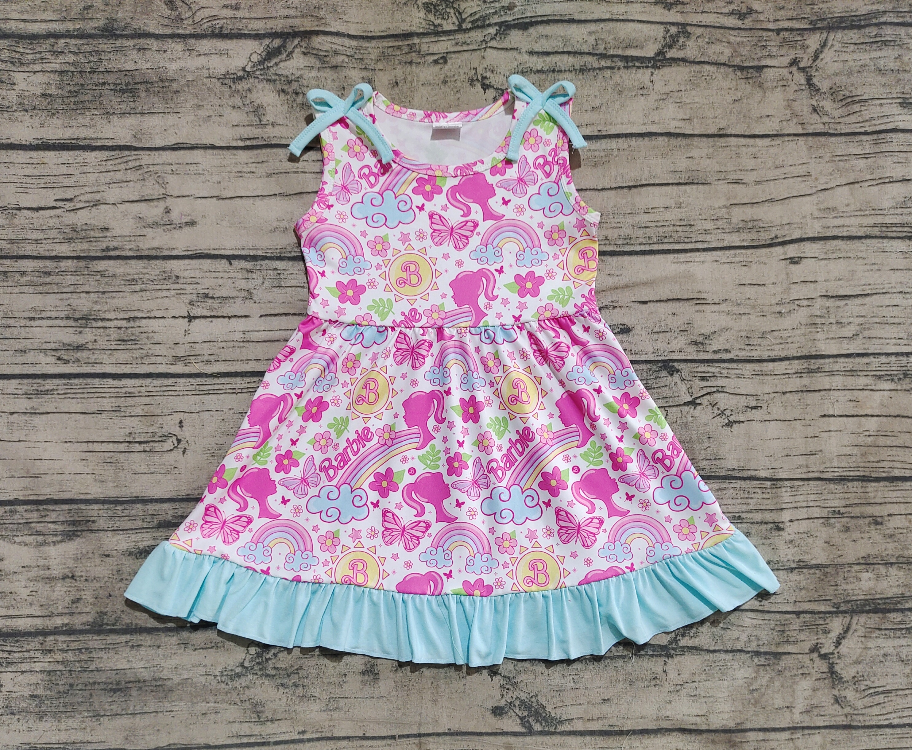 GSD2463 pre-order toddler girl clothes cartoon girl summer dress-real pic 2025.4.19 