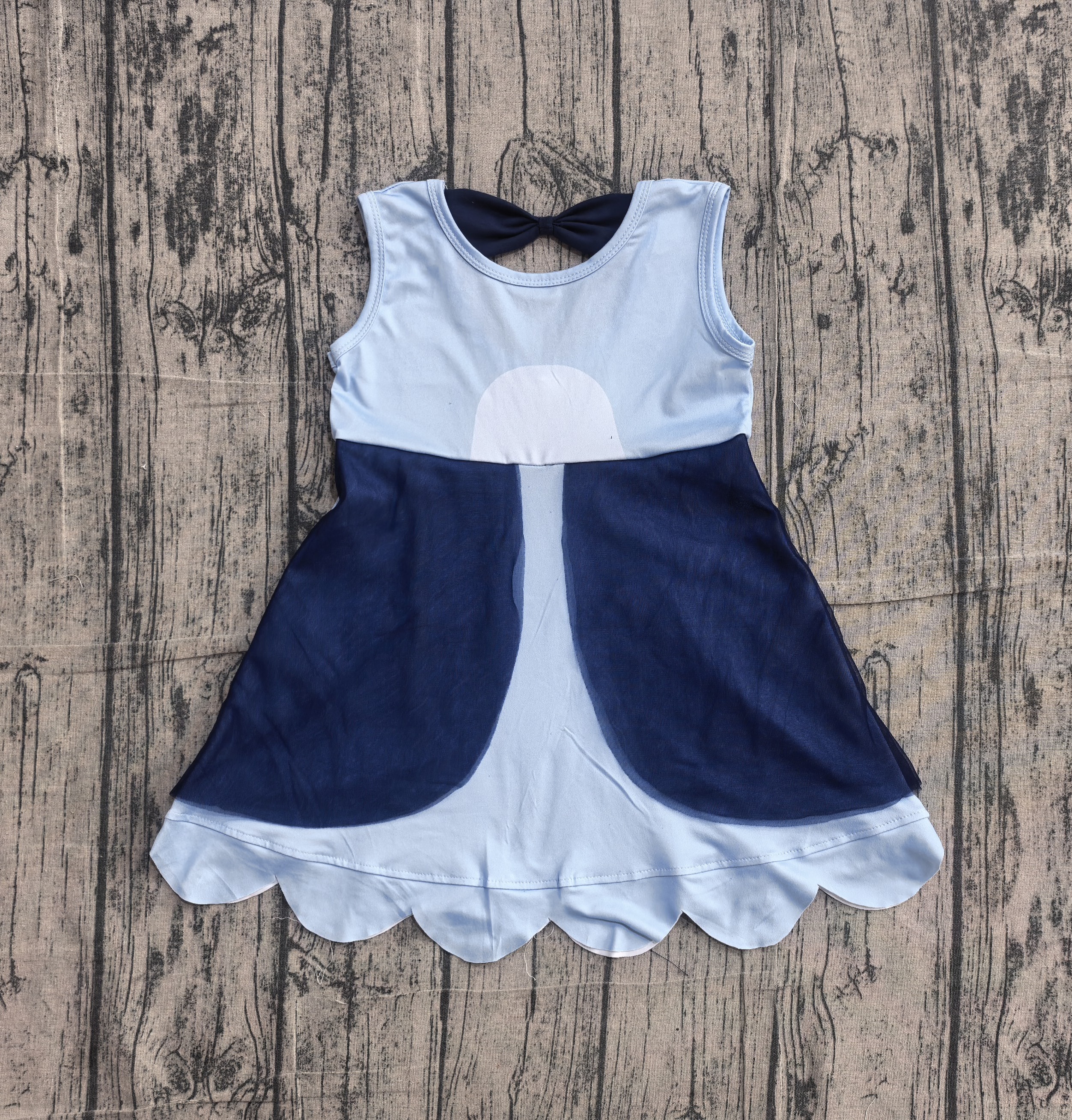 GSD2515 pre-order toddler clothes blue girl summer dress-real pic 2026.4.28 