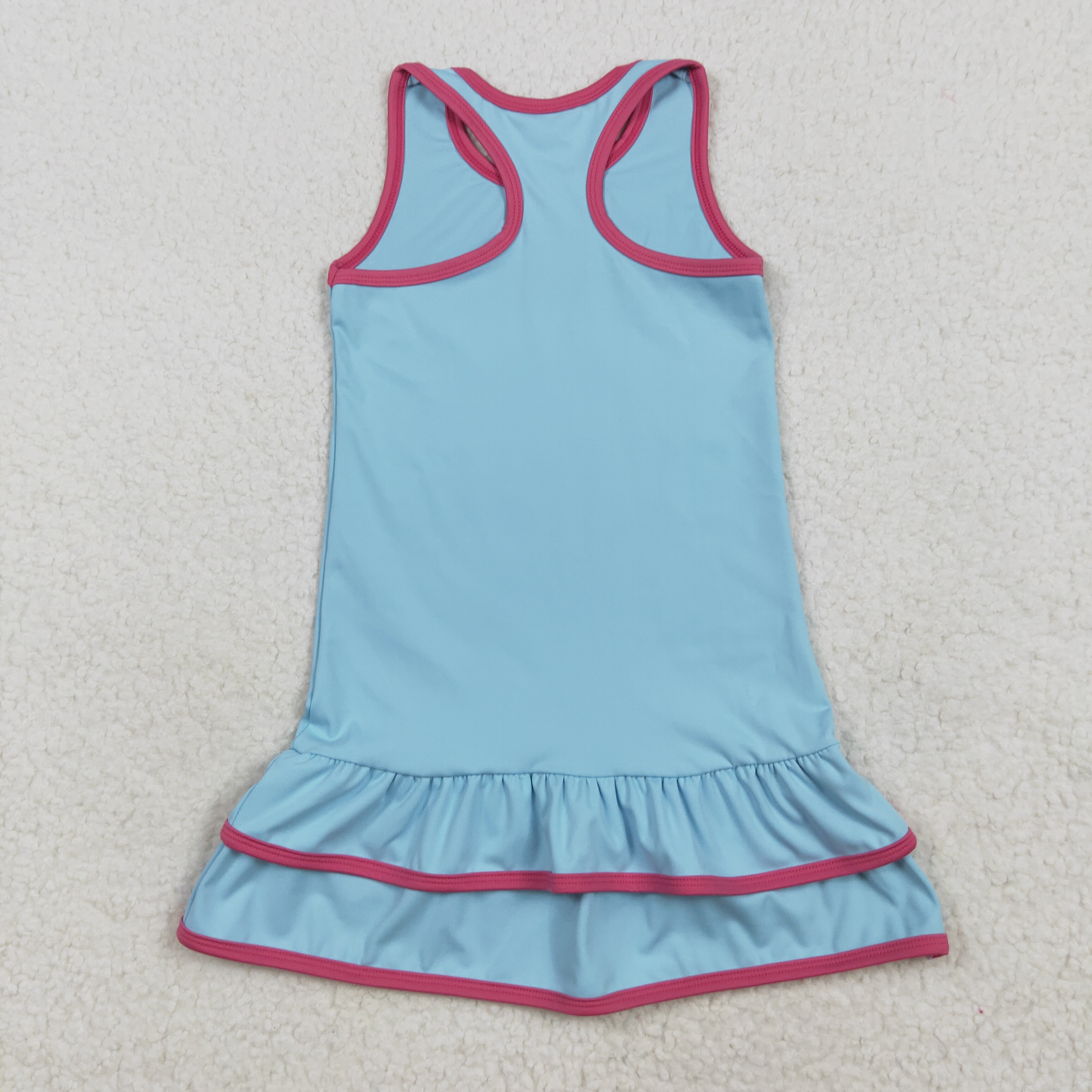 GSD2631 RTS girl clothes blue girl summer dress yoga clothes 