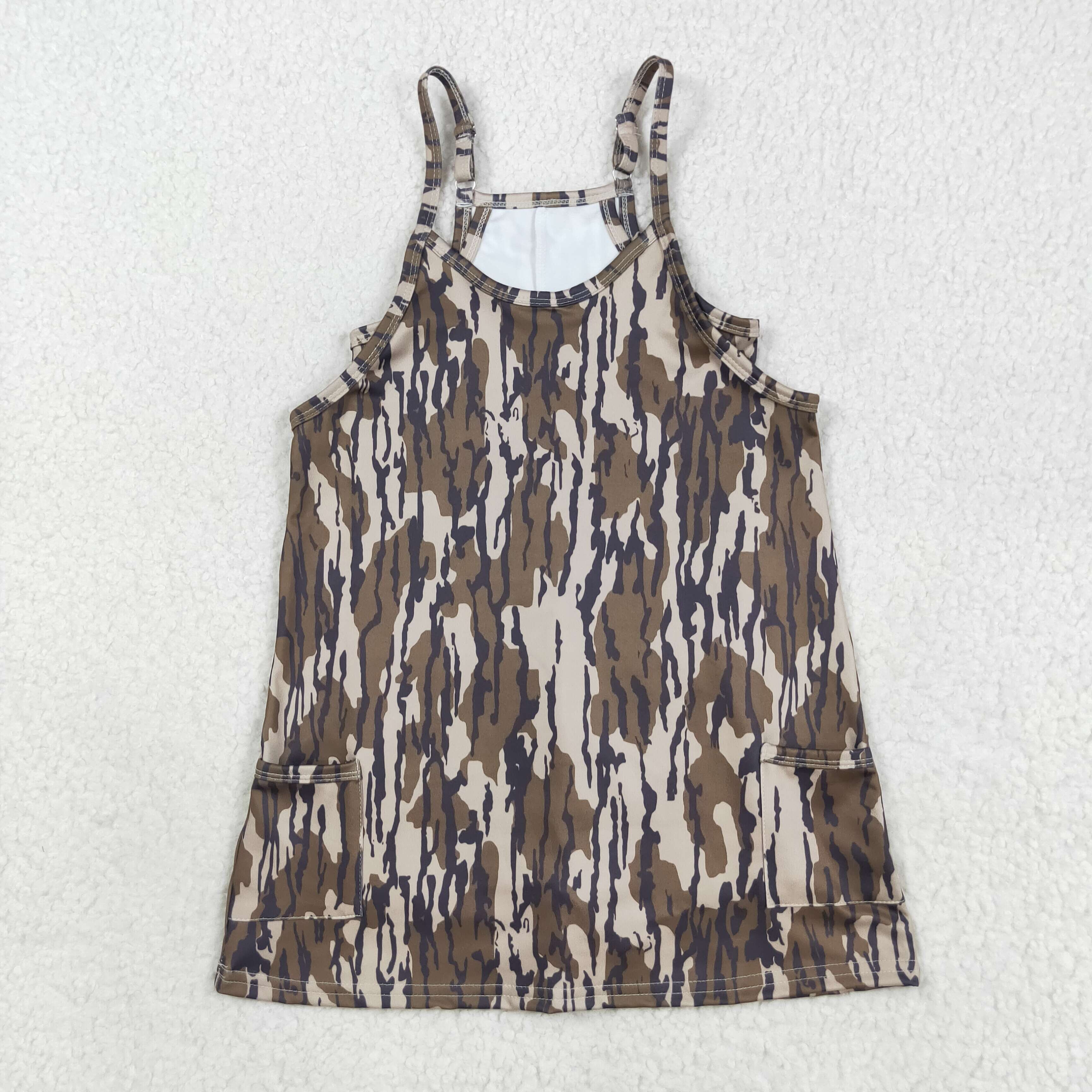 GSD2744 RTS adult clothes camo adult women summer dress atheletic clothes
