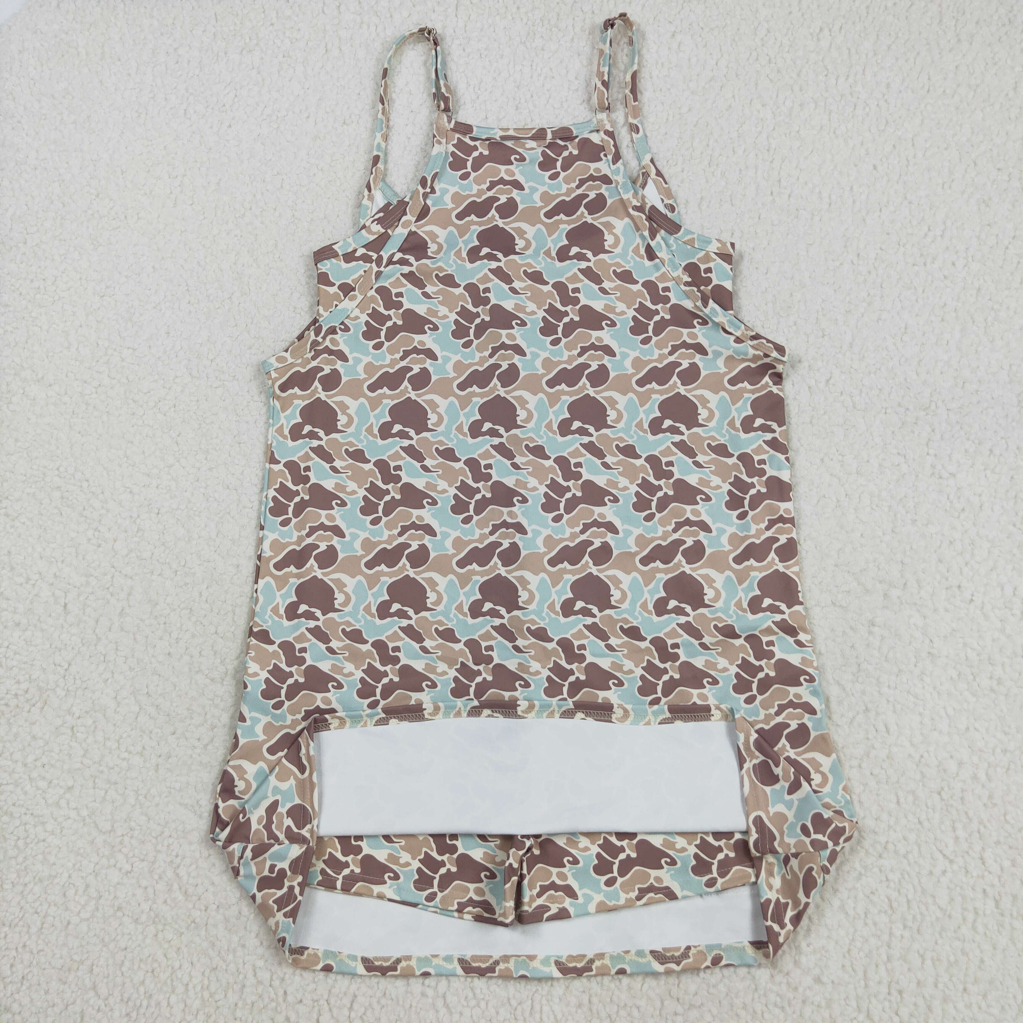 GSD2734 RTS adult clothes camo adult women summer dress atheletic dress