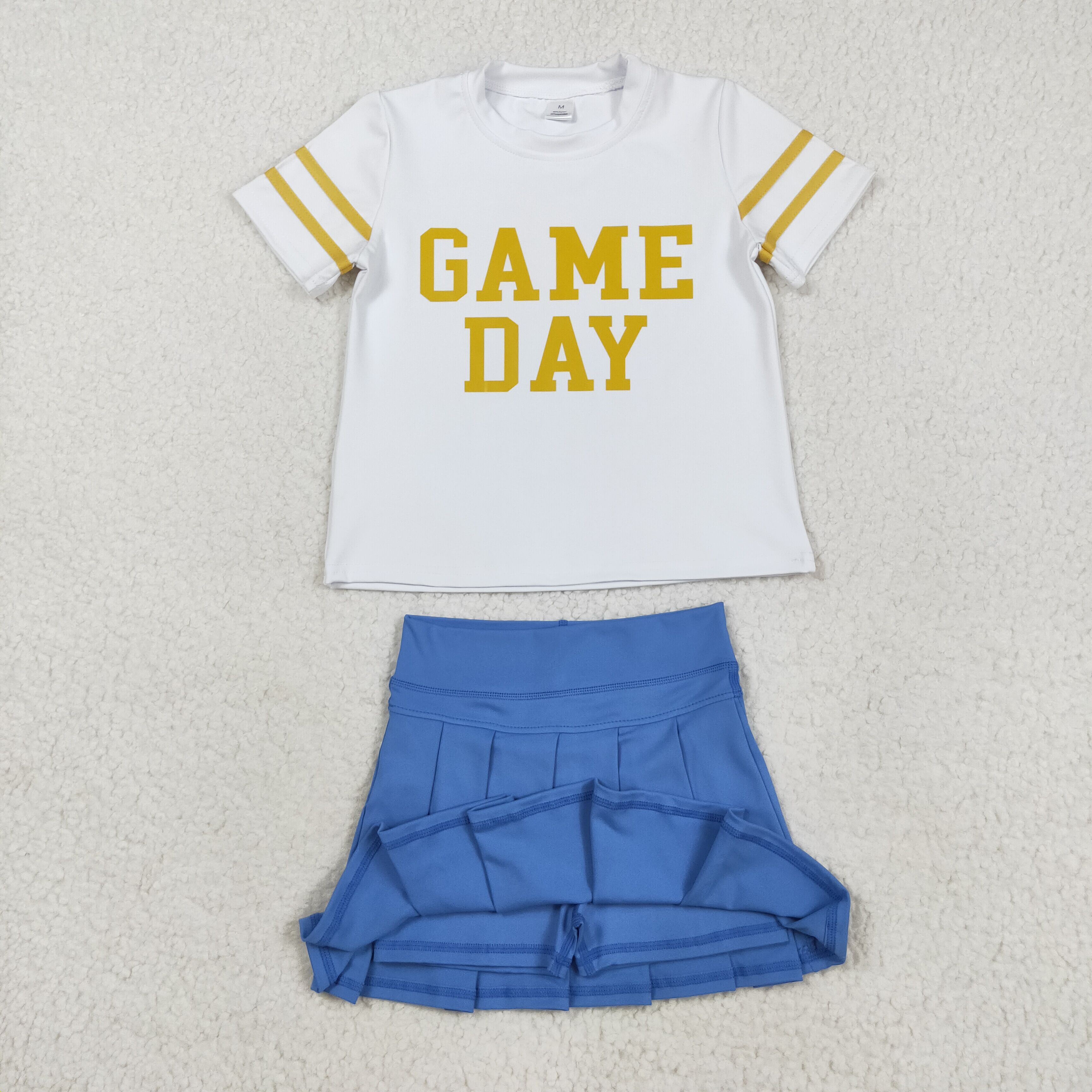 GSD2741 RTS toddler girl clothes game day girl summer set yoga clothes