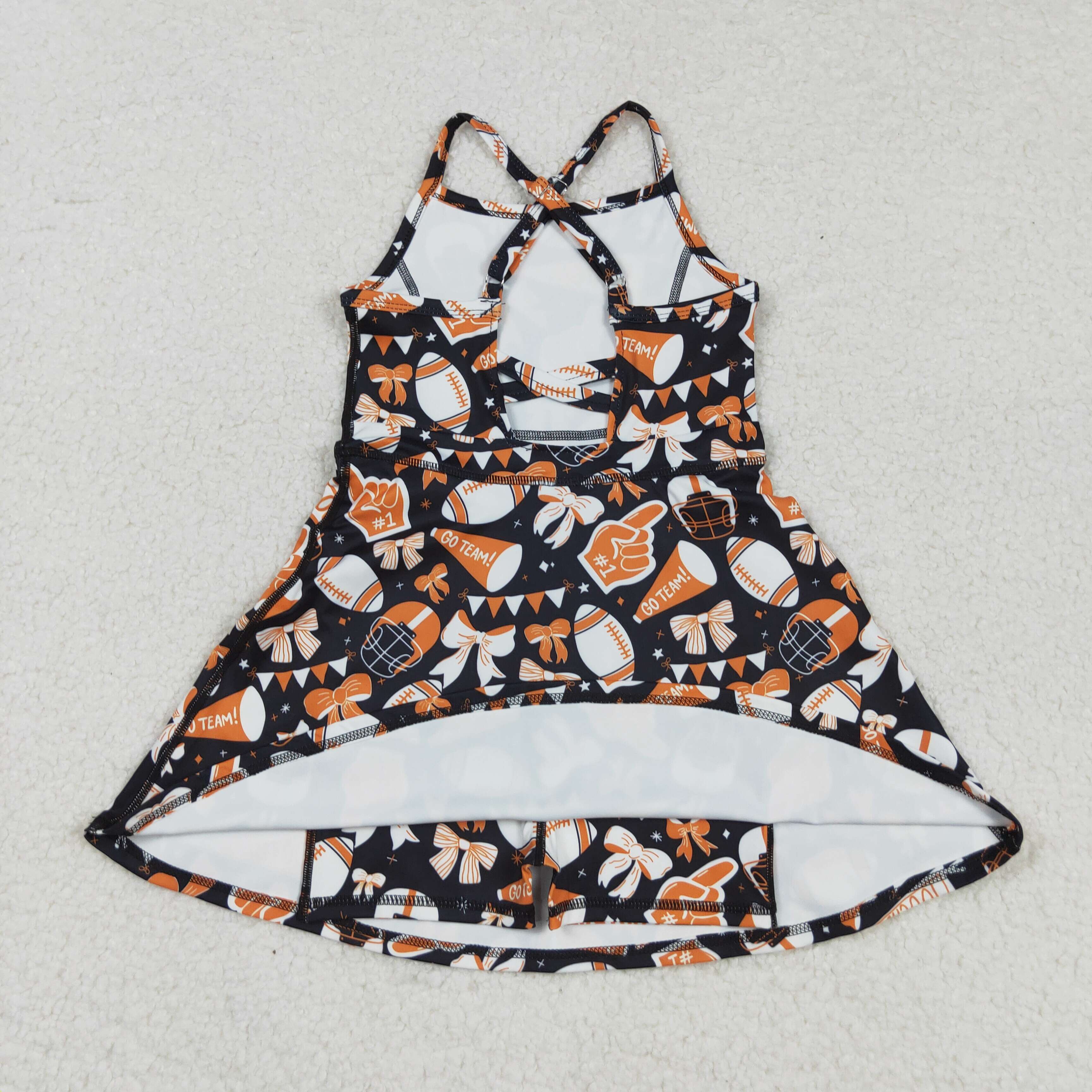 GSD2777 RTS toddler girl clothes go team girl summer set yoga clothes
