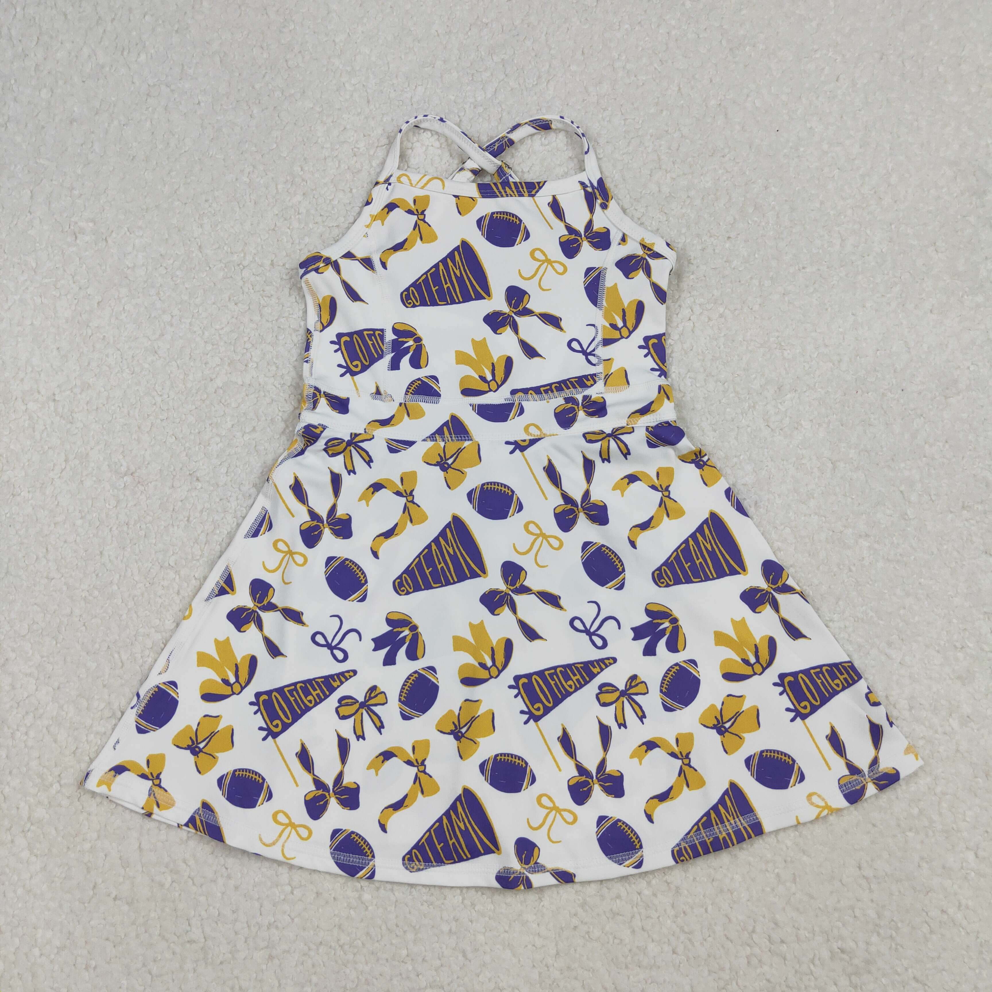 GSD2781 RTS girl clothes go team toddler girl summer outfit yoga clothes