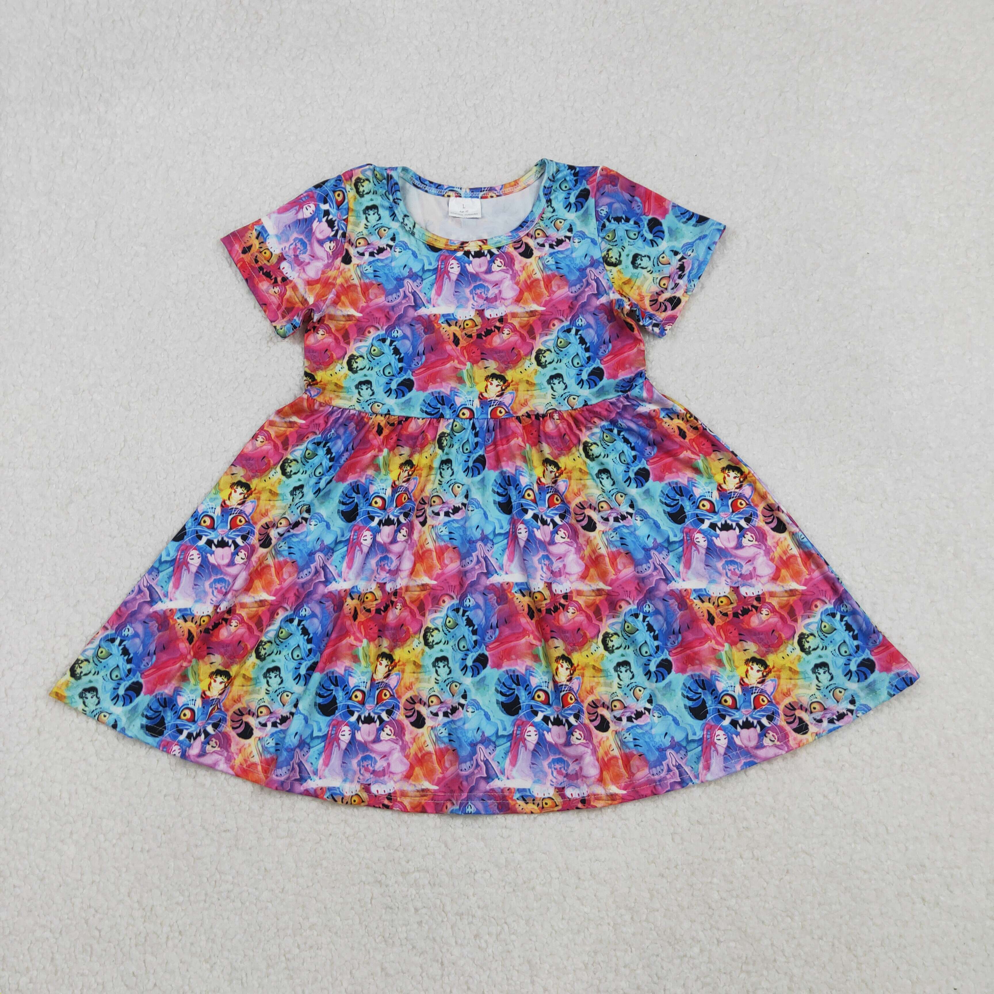 GSD2920 RTS toddler girl clothes cartoon girl summer dress