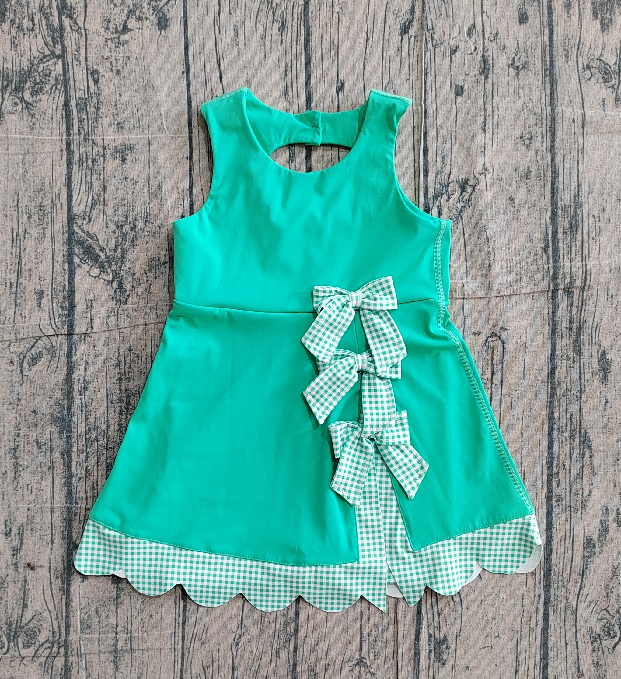 GSD3029 pre-order toddler clothes green girl yoga summer dress-real pic 2026.3.8 