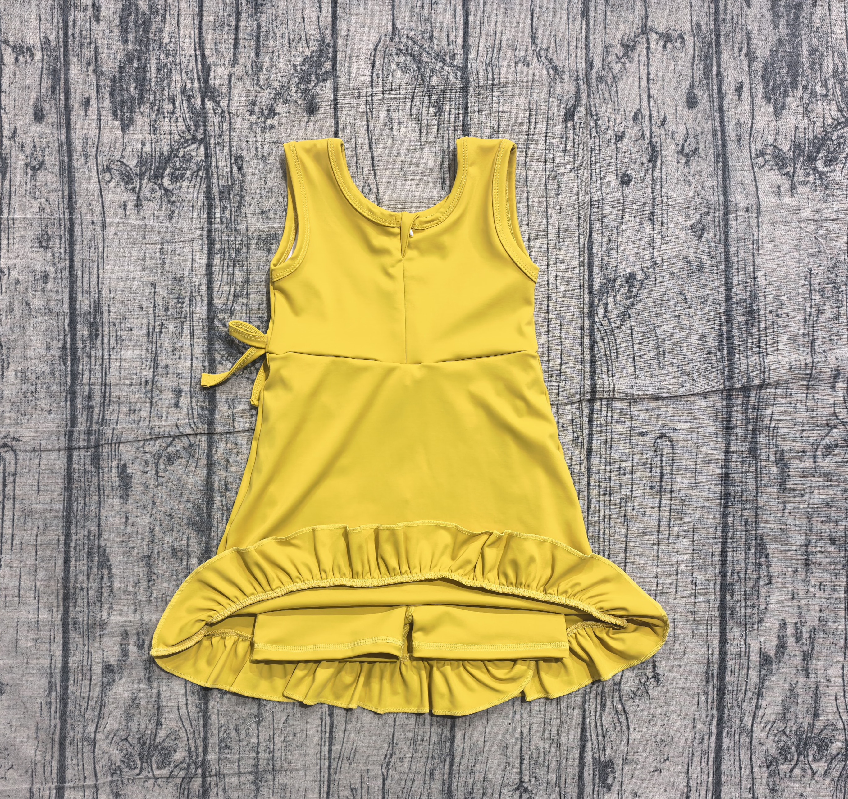 GSD3031 pre-order toddler clothes yellow girl yoga summer dress-real pic 2026.5.5 