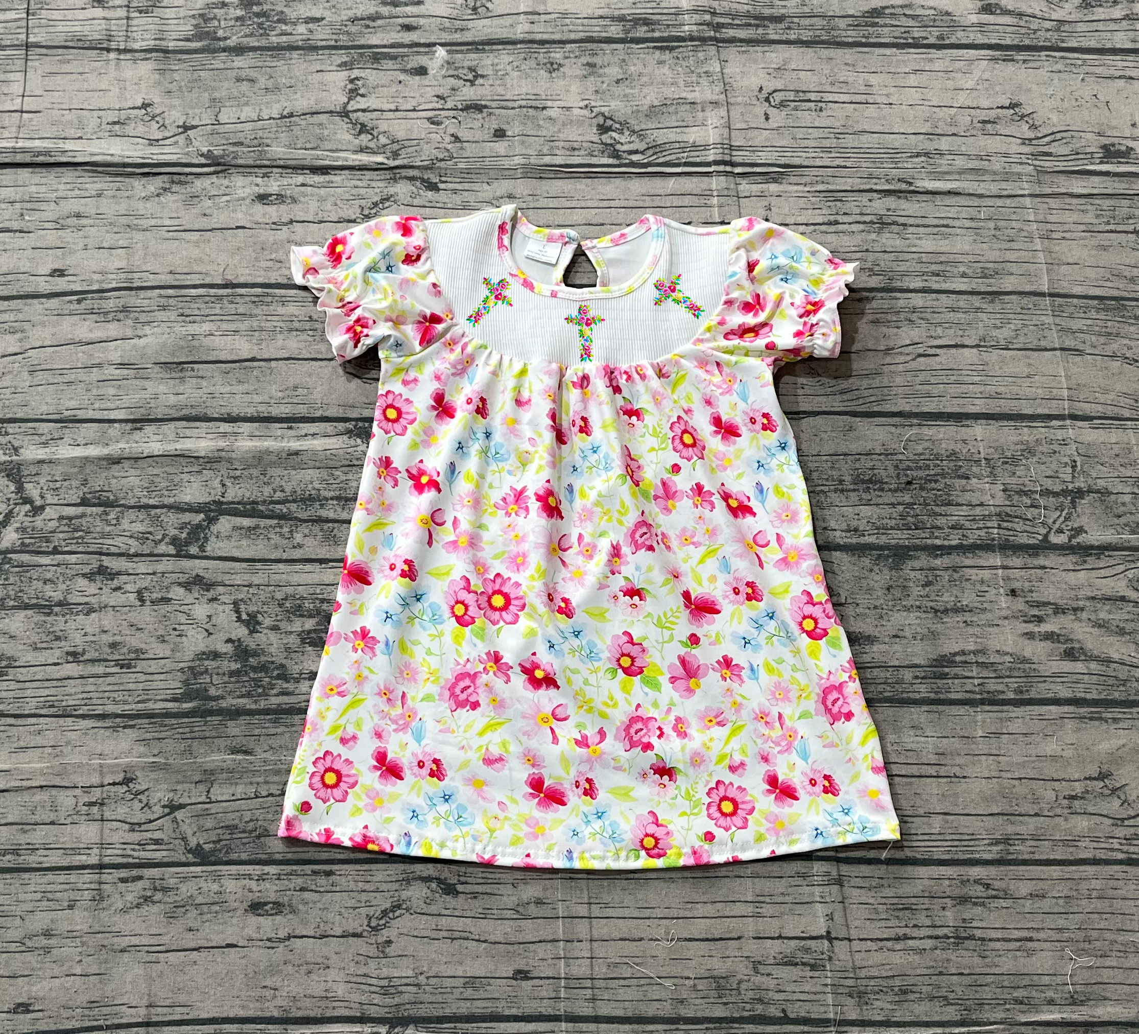 GSD3314 pre-order  toddler girl clothes cross girl easter summer dress-real pic 2026.3.9 