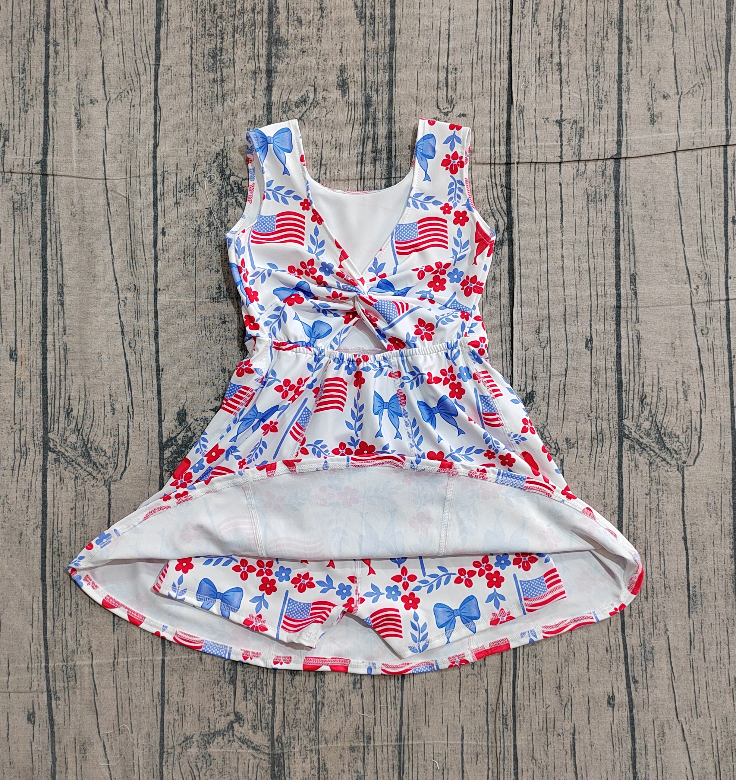GSD3500 pre-order toddler clothes flag print girl 4th of July yoga summer dress-real pic 2026.1.22 