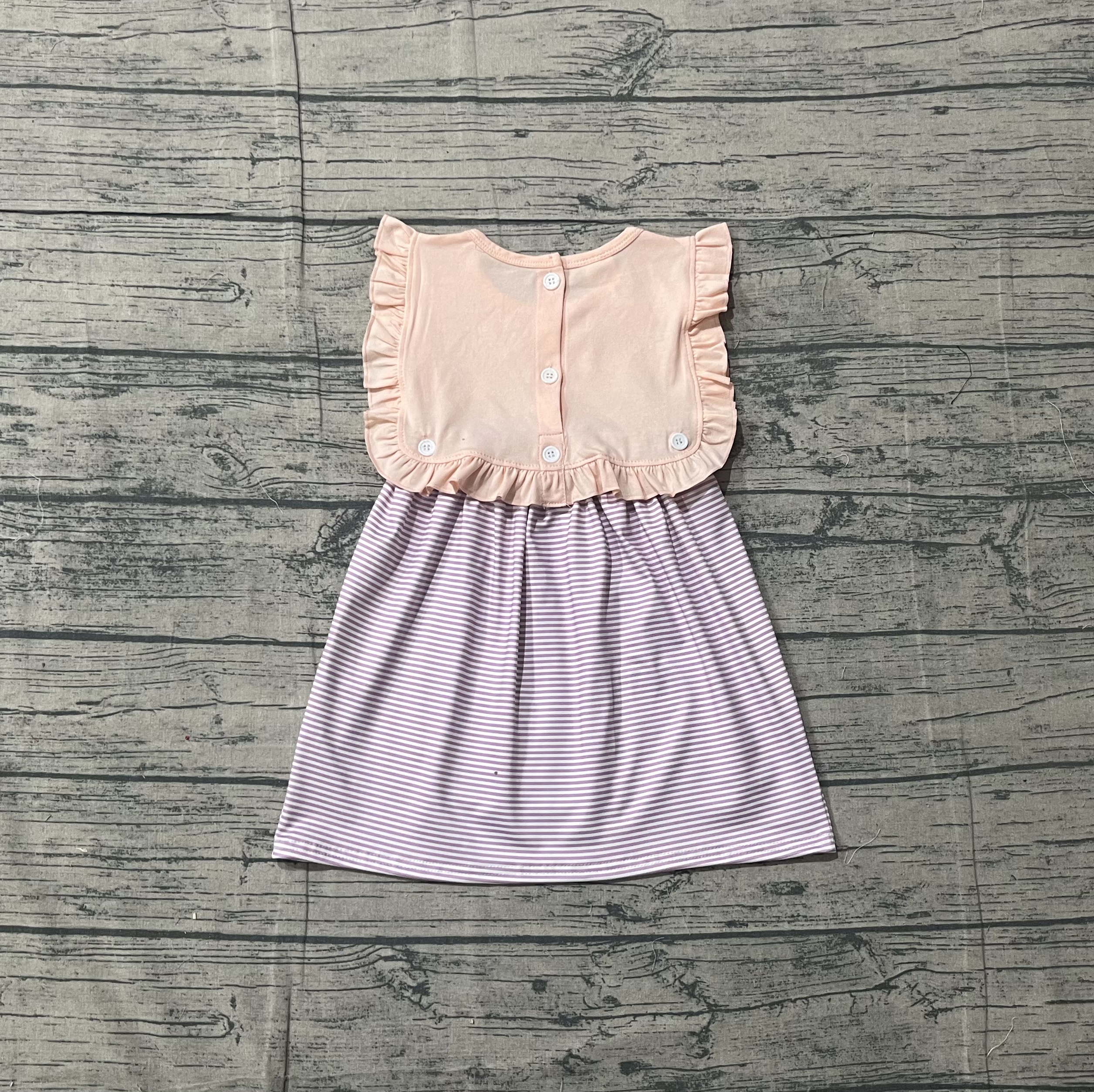 GSD3559 pre-order kids girl clothes purple print girl summer dress- real pic 2026.1.13