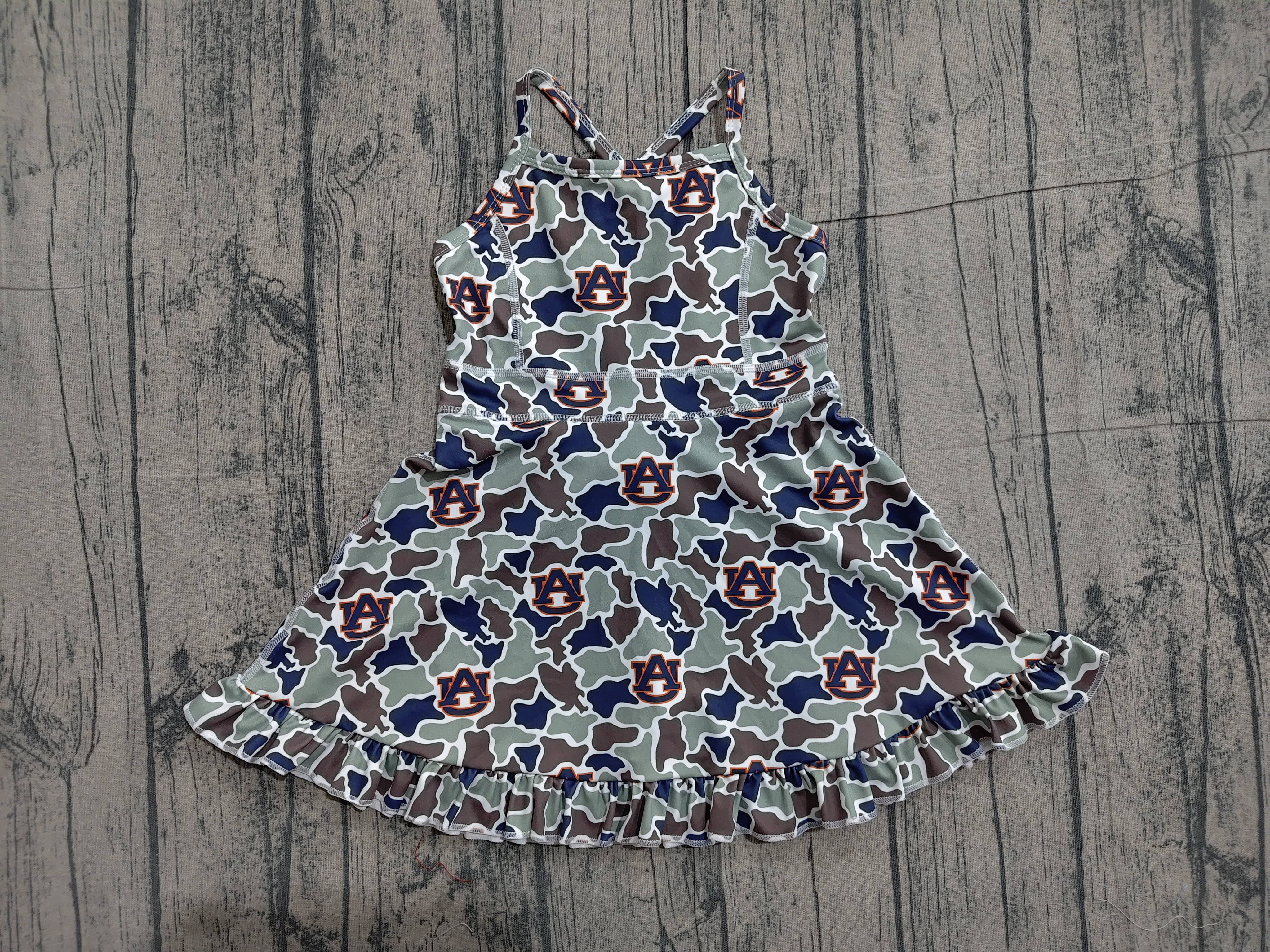 GSD3588 pre-order toddler clothes  state camo print girl yoga summer dress-real pic 2026.3.26 