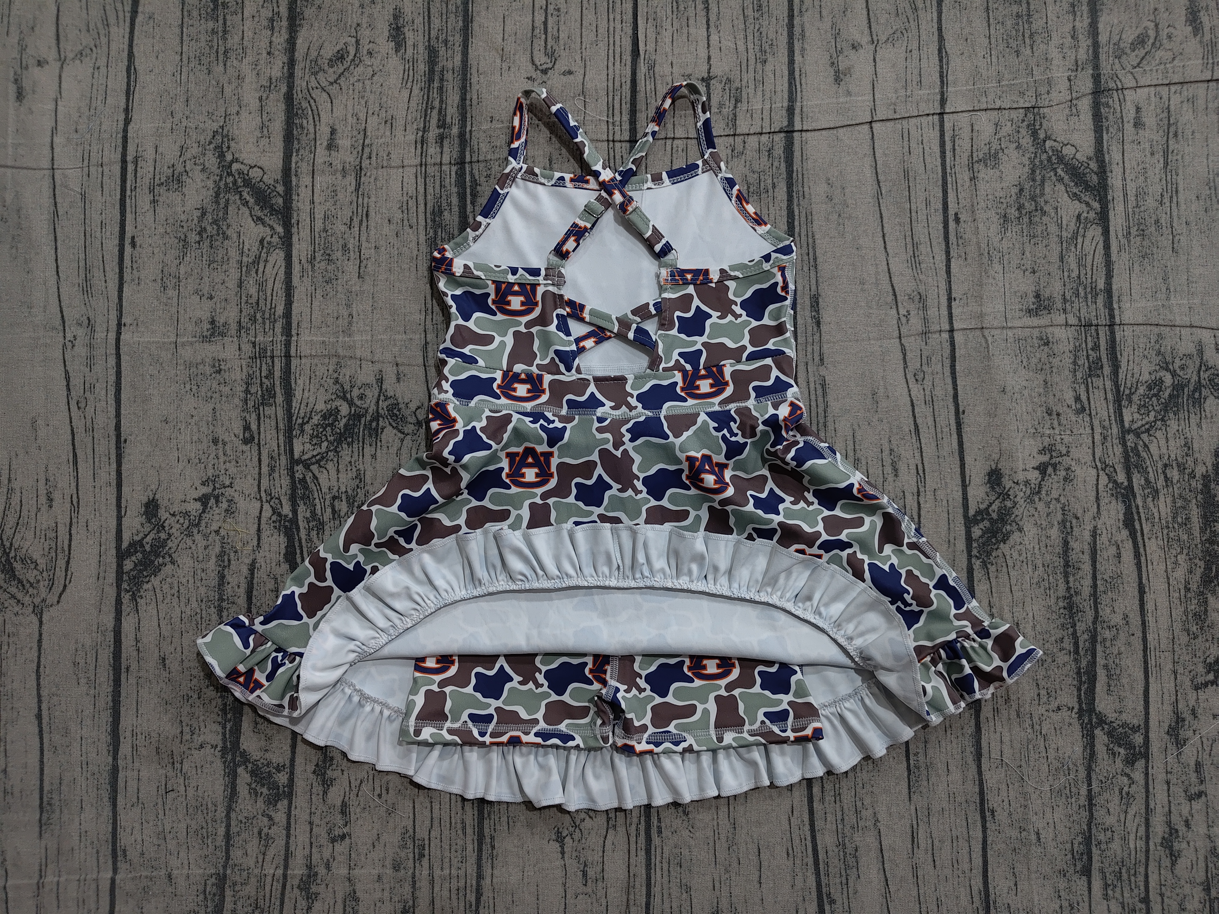 GSD3588 pre-order toddler clothes  state camo print girl yoga summer dress-real pic 2026.3.26 