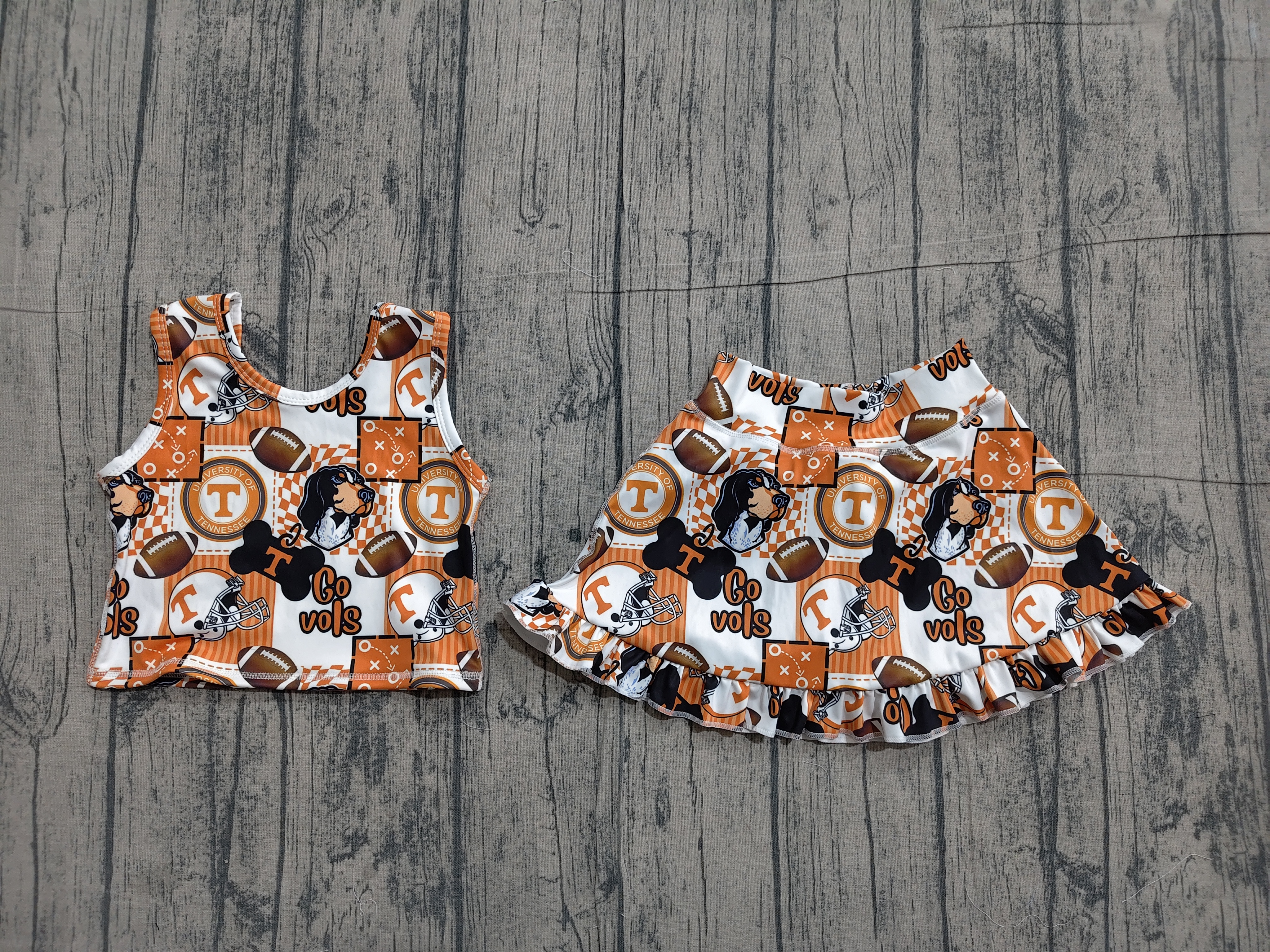  GSD3613 pre-order baby girl clothes state print toddler girl yoga skirt outfit-real pic 2026.3.26 