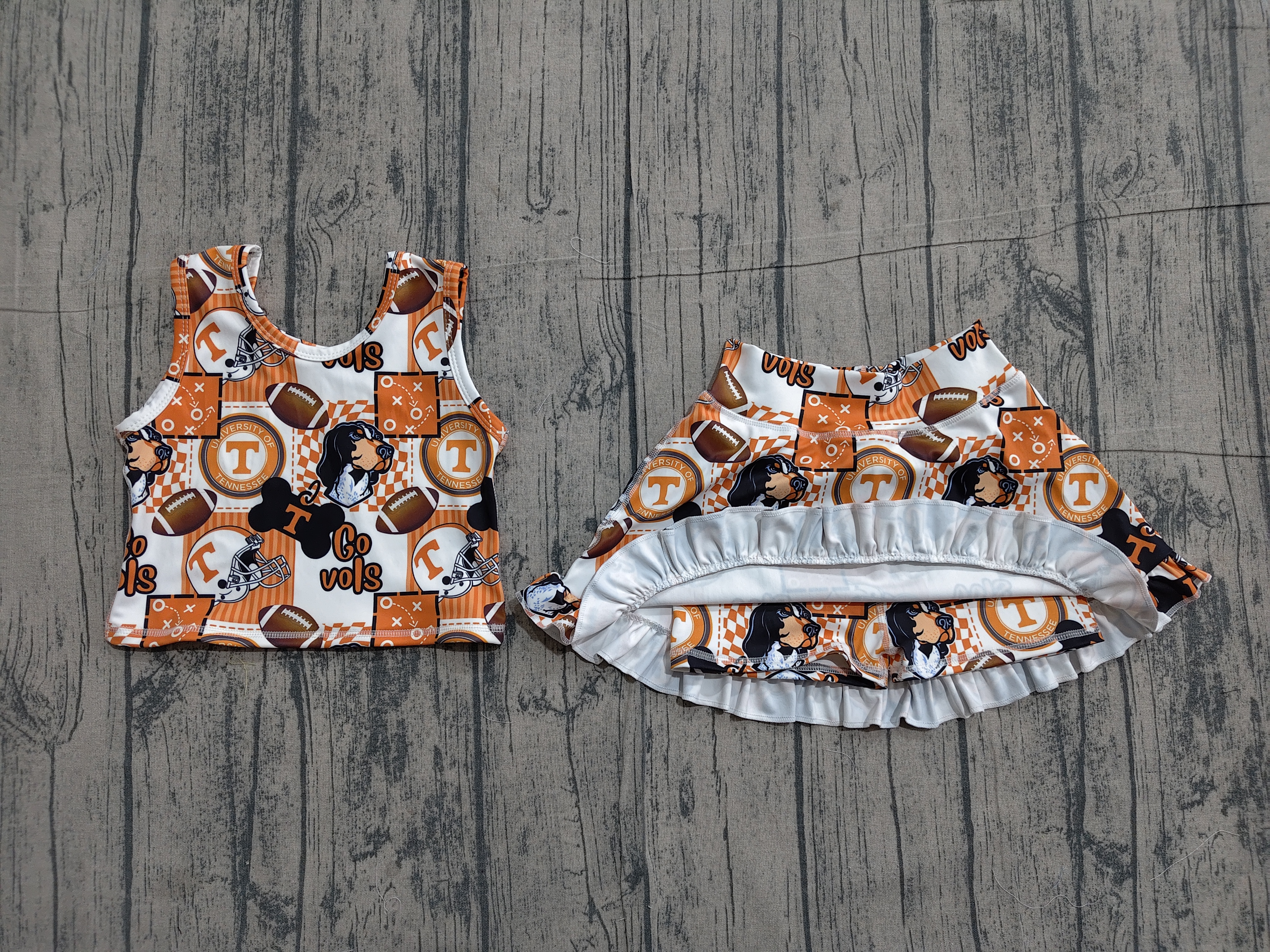  GSD3613 pre-order baby girl clothes state print toddler girl yoga skirt outfit-real pic 2026.3.26 