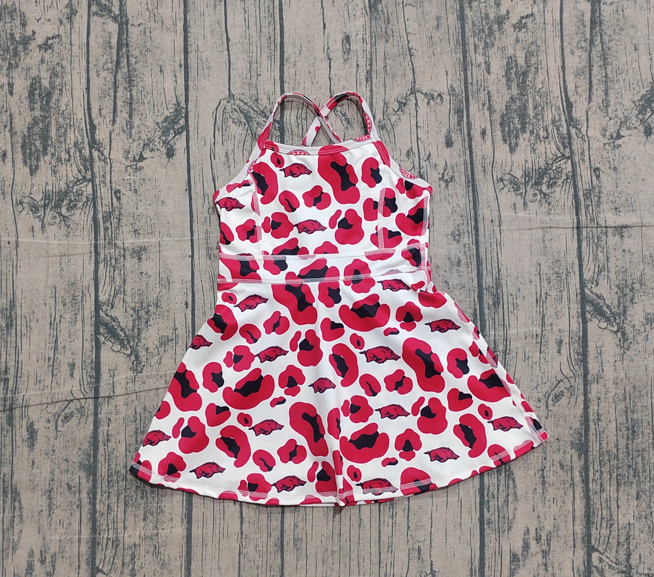 GSD3636 pre-order toddler clothes state camo print girl yoga summer dress-real pic 2026.1.19 