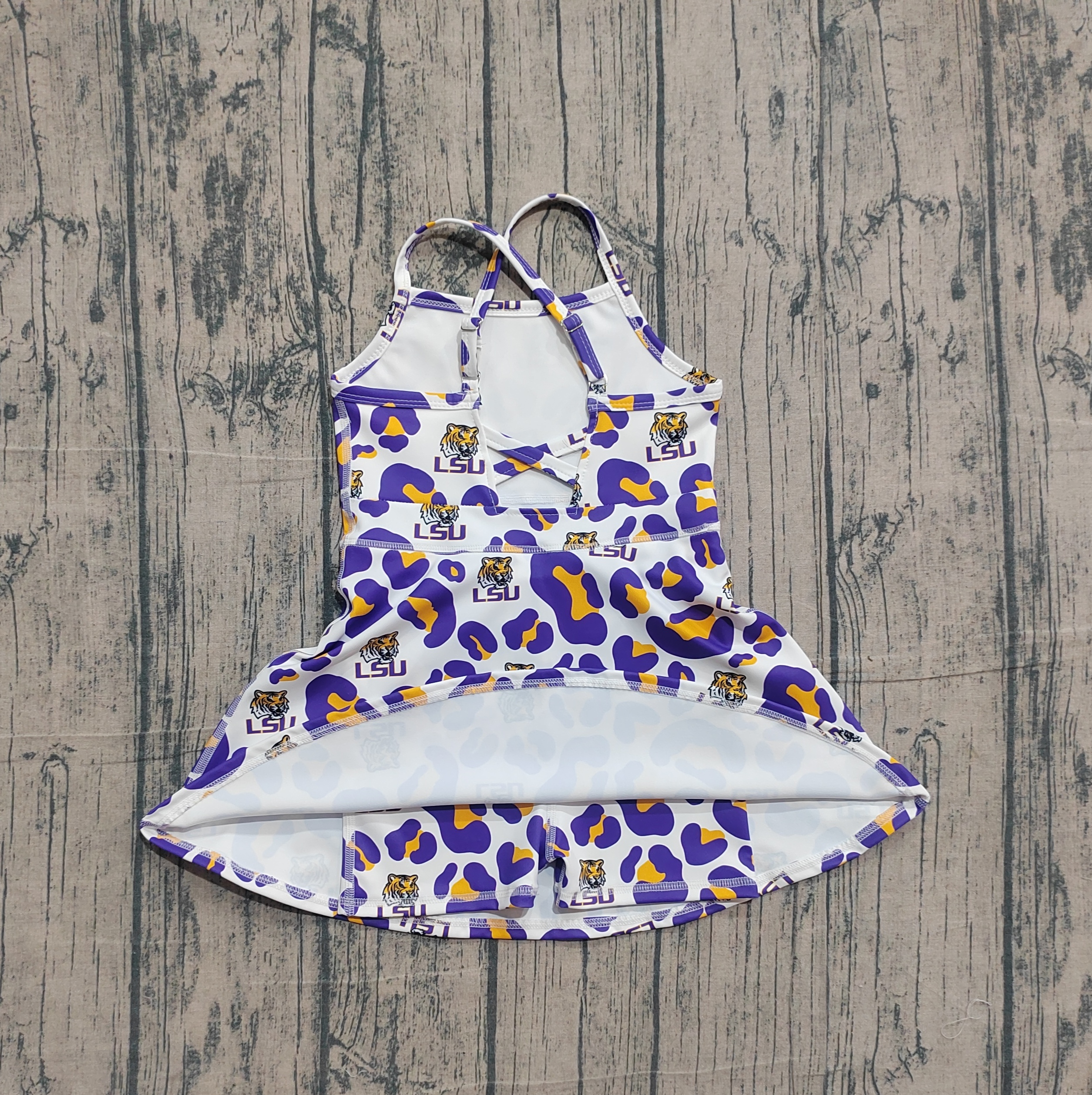 GSD3639 pre-order toddler clothes state camo print girl yoga summer dress-real pic 2026.1.19 