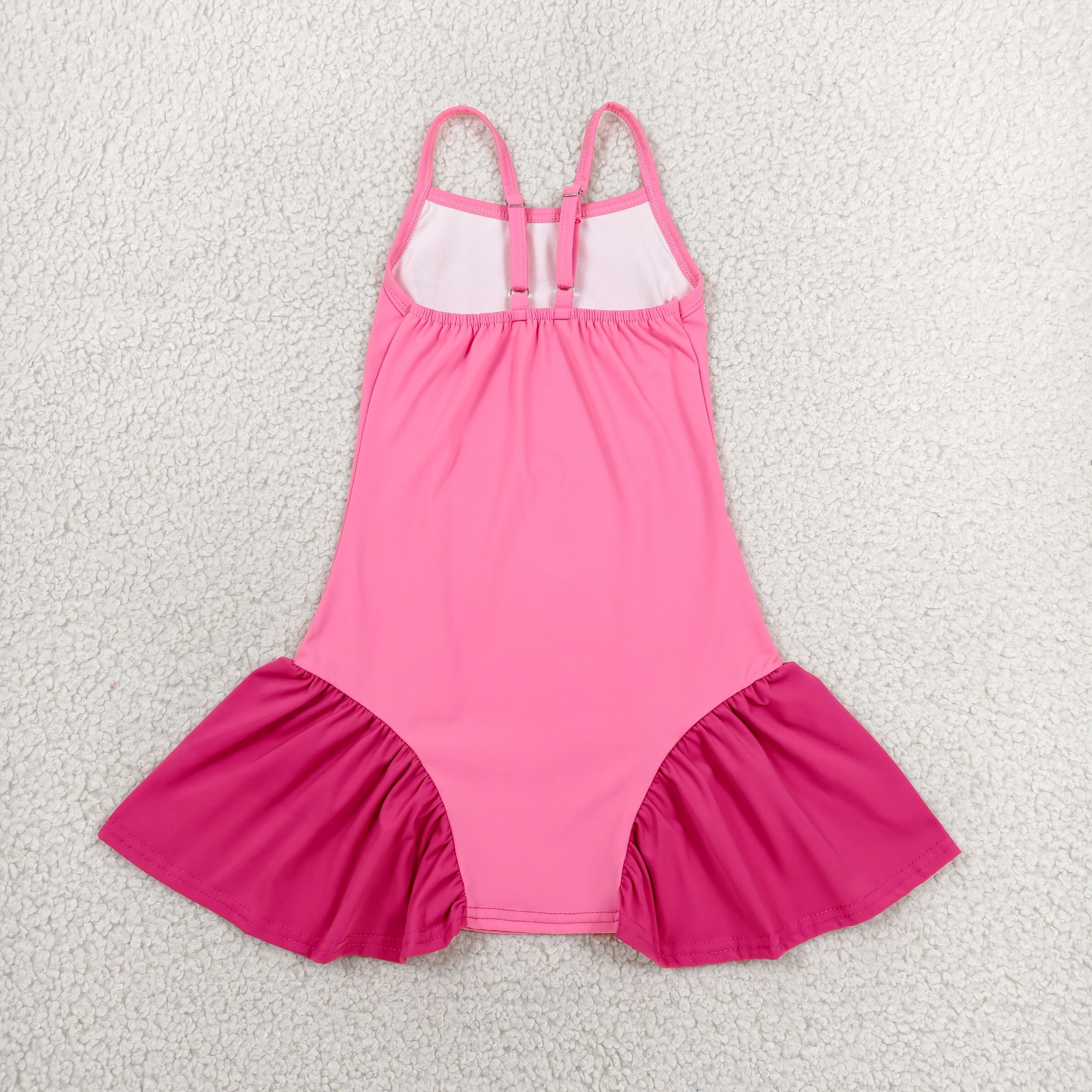 GSD3688 RTS toddler girl clothes pink girl summer dress sports dresses 