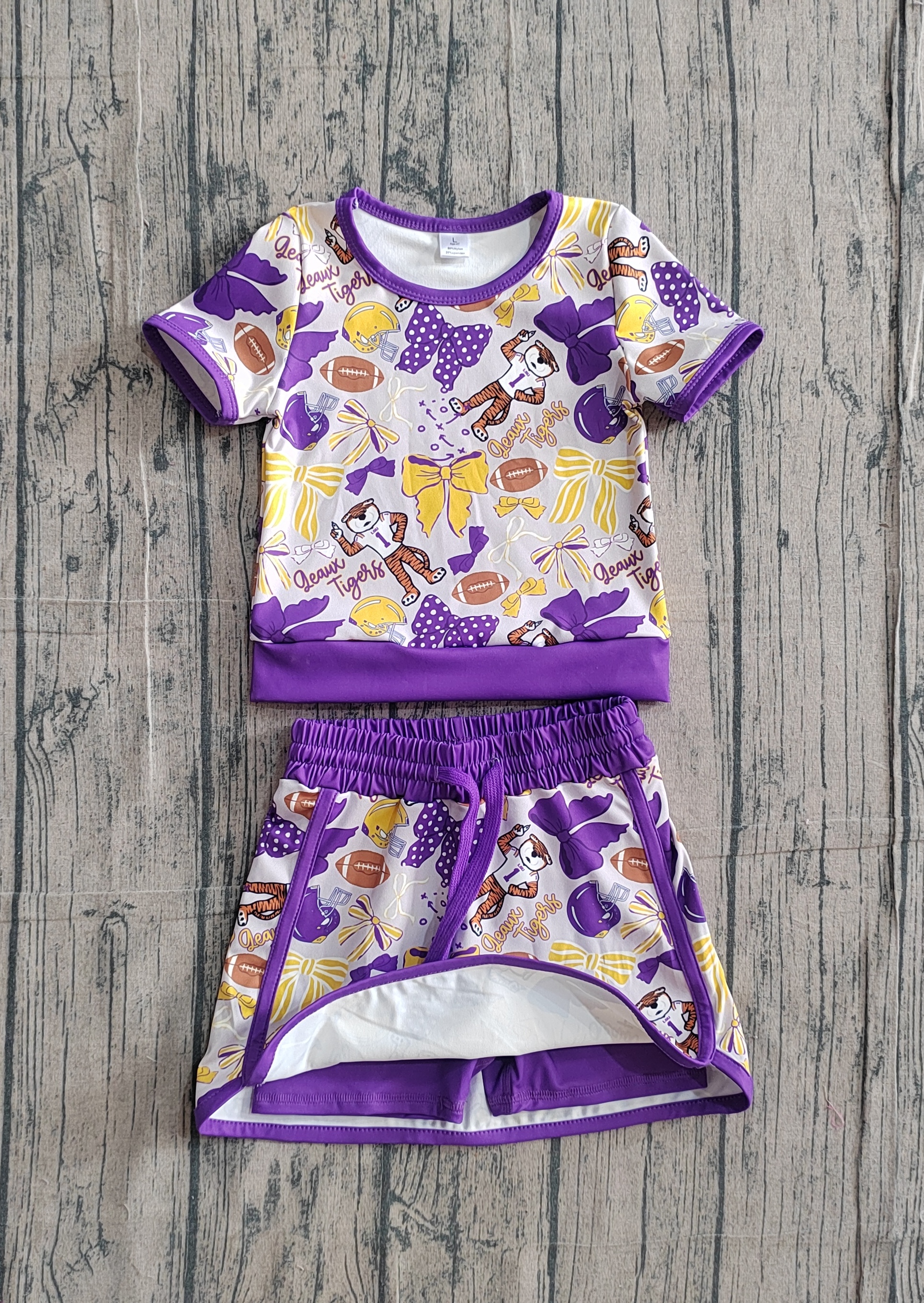 GSD3695 pre-order baby girl clothes state print toddler girl yoga skirt outfit-real pic 2026.2.4