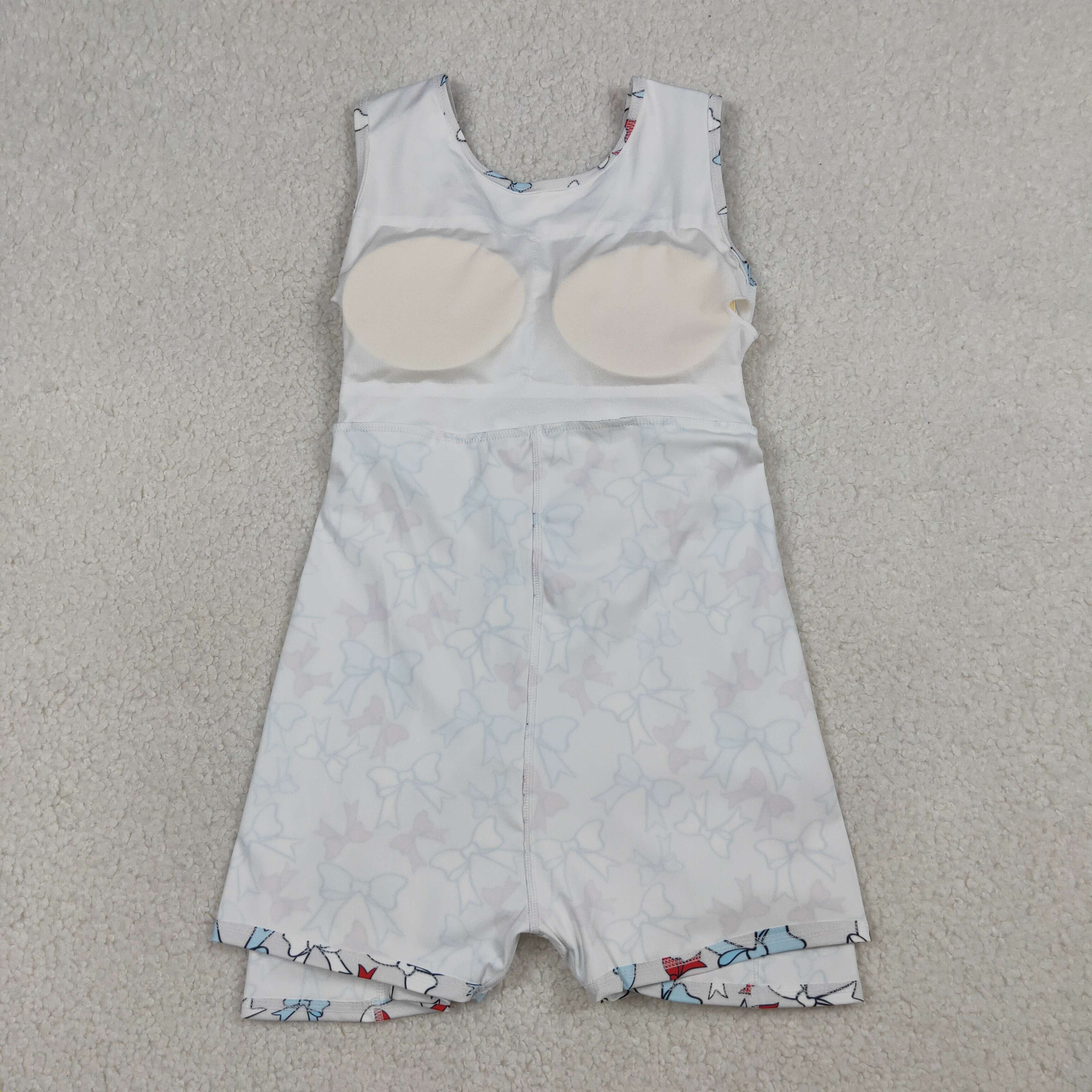 GSD3752 RTS  toddler clothes bows print girl 4th of July yoga summer dress sports dress