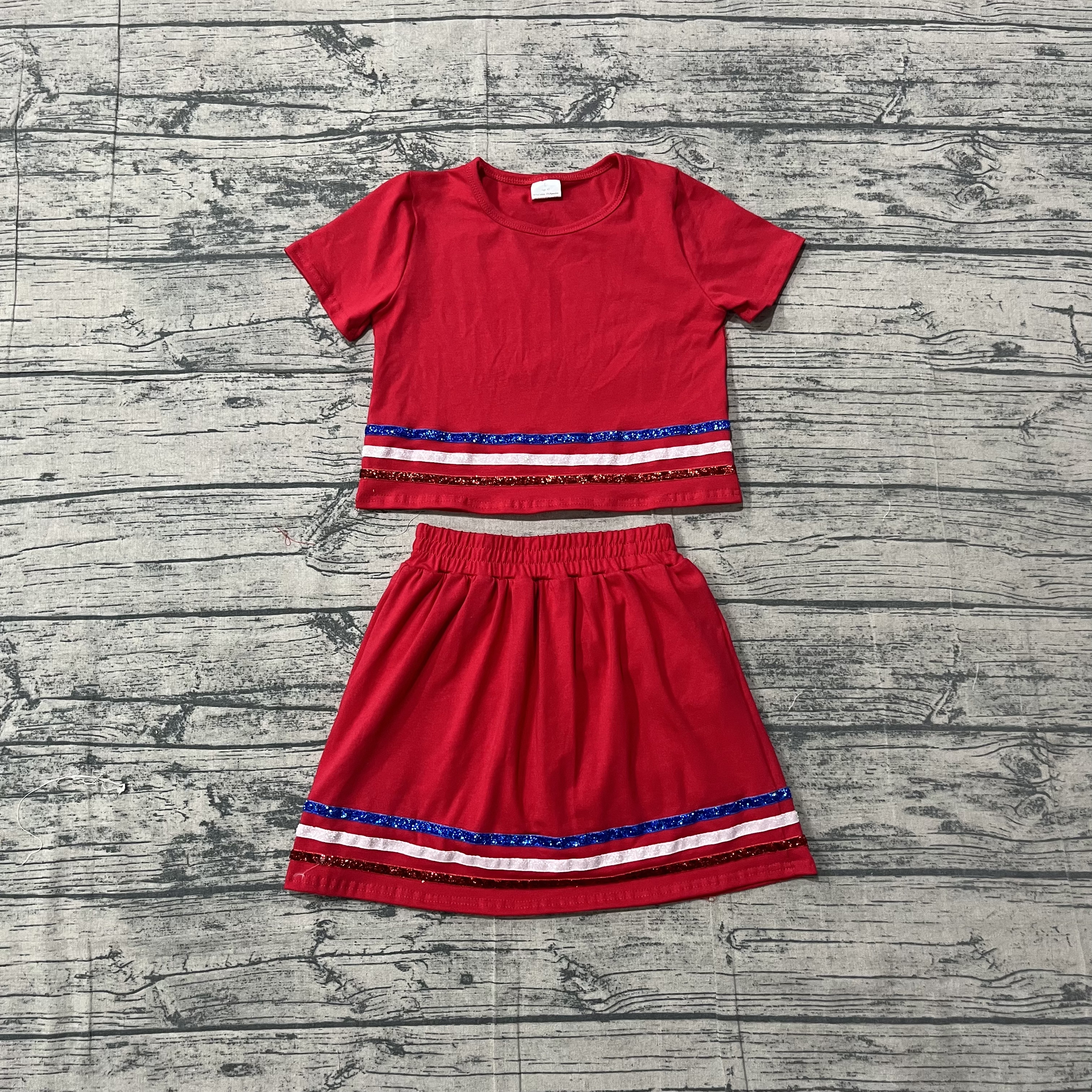 GSD3812 pre-order toddler clothes red print girl summer dress-real pic 2026.4.28 