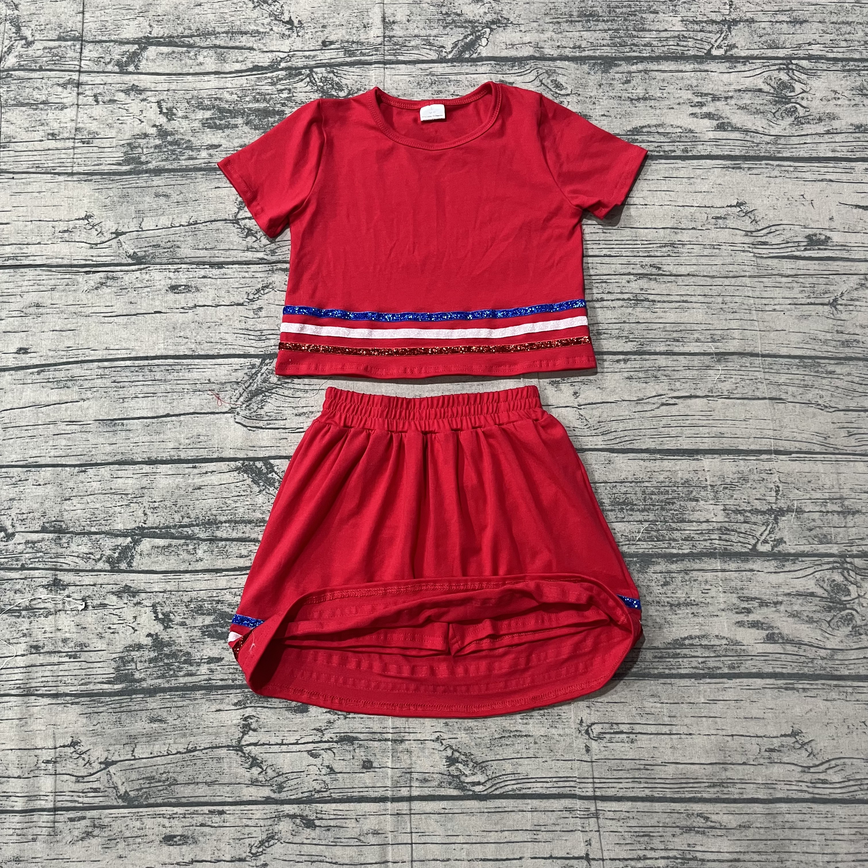 GSD3812 pre-order toddler clothes red print girl summer dress-real pic 2026.4.28 