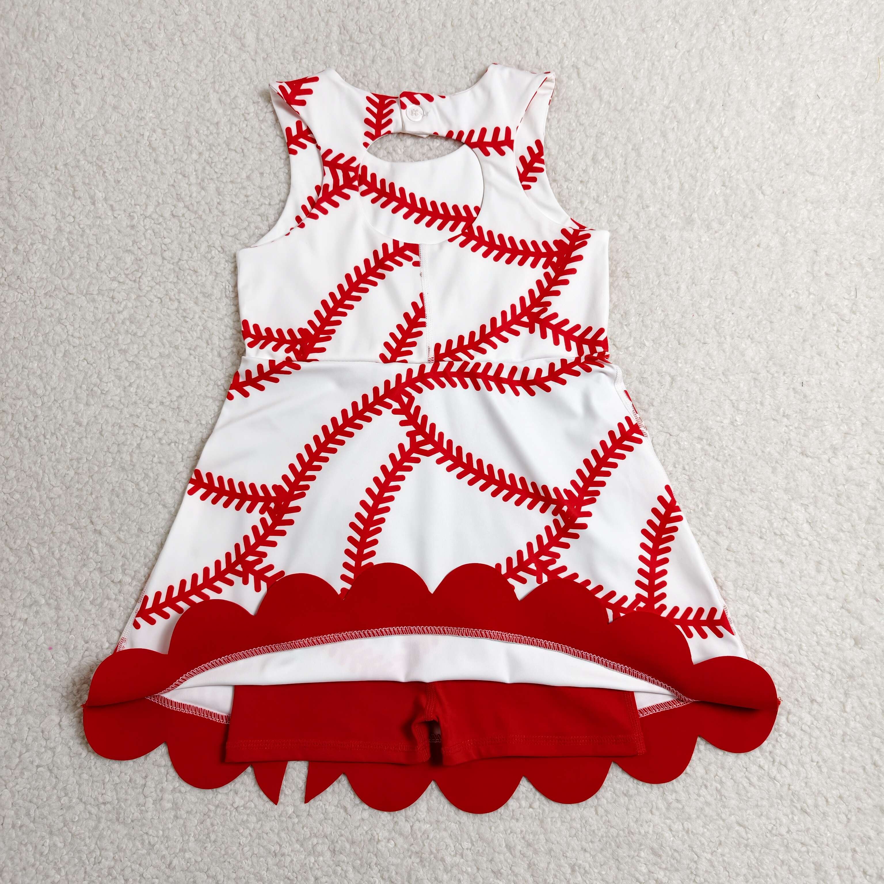 GSD3833 RTS toddler clothes baseball girl yoga summer dress sports clothes