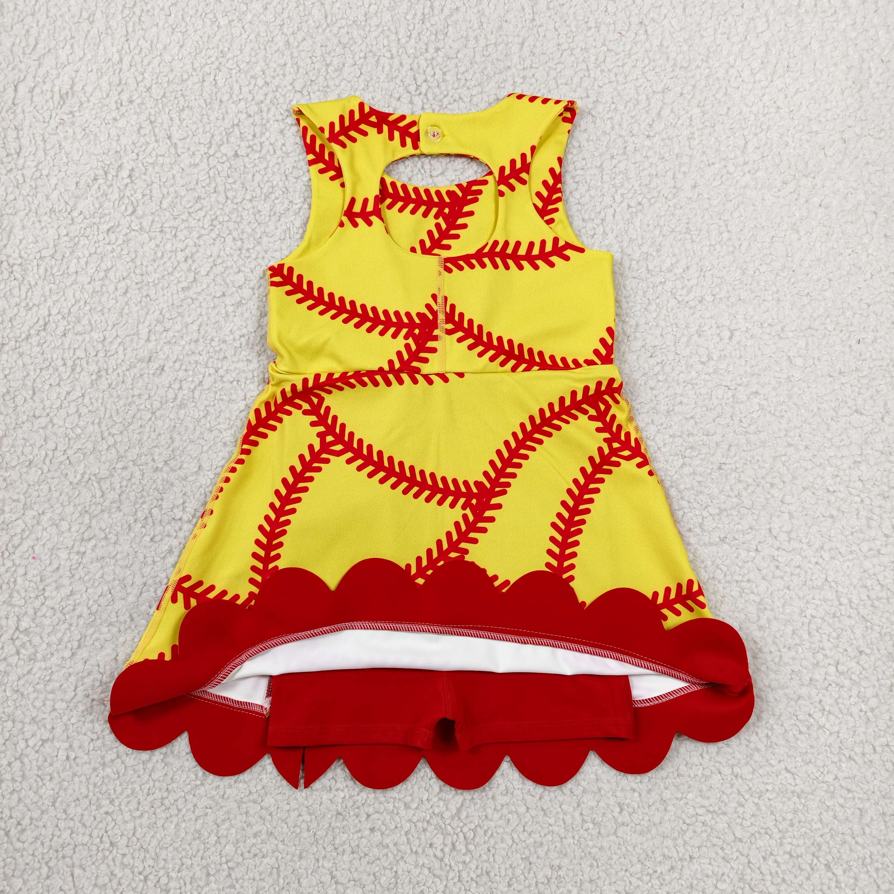 GSD3834 RTS toddler clothes baseball  girl yoga summer dress sports clothes