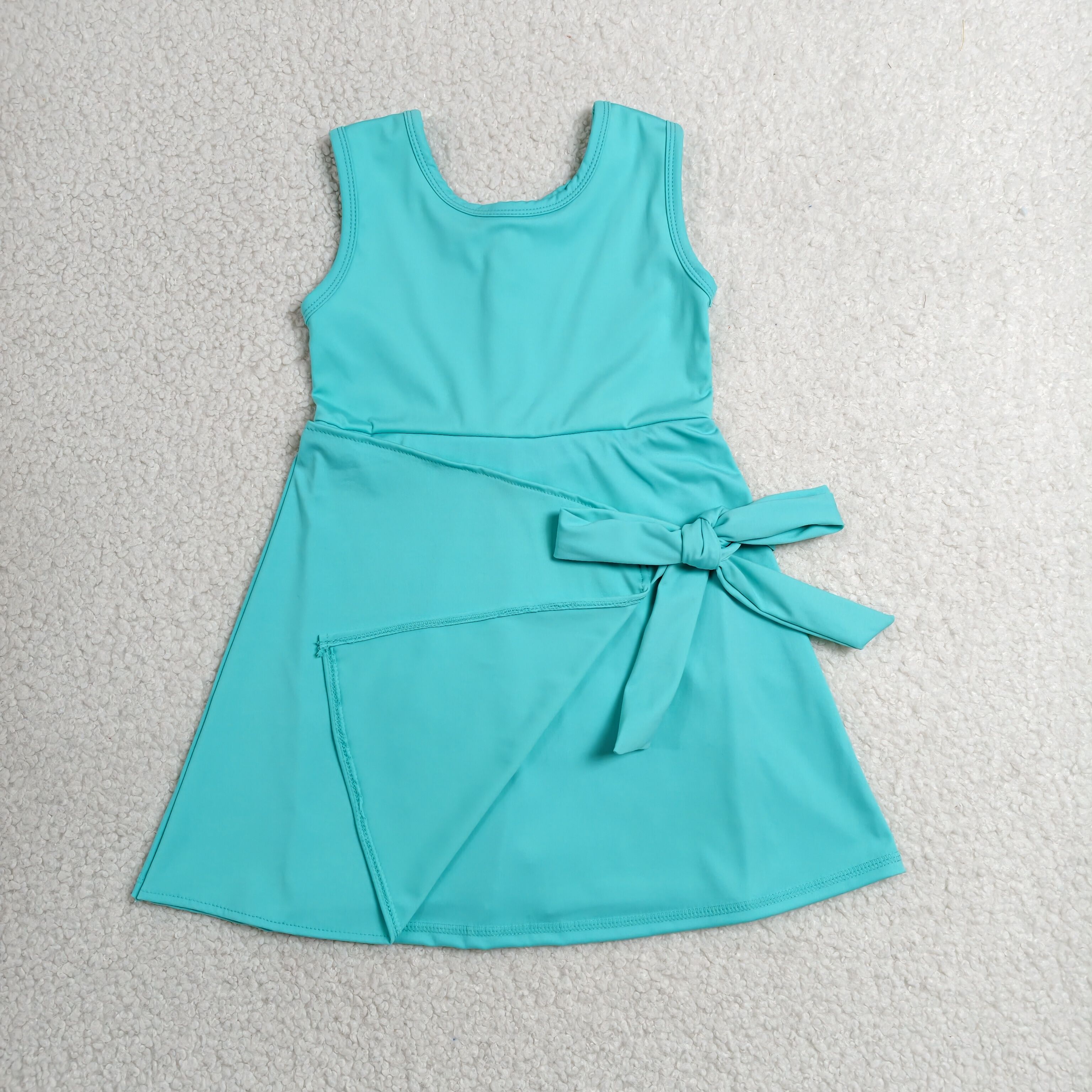 GSD3876 RTS toddler clothes green girl yoga summer dress sports clothes