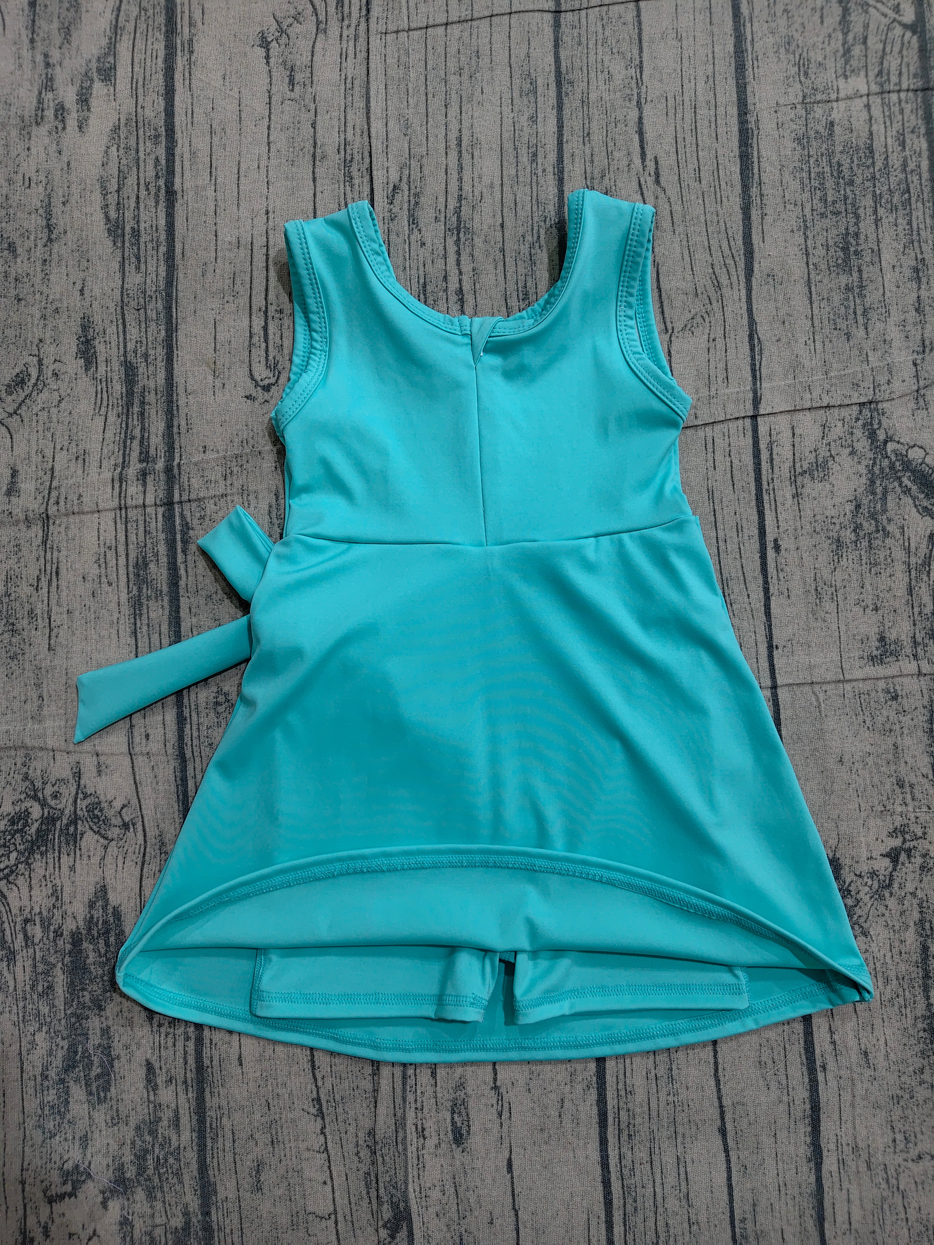 GSD3876 pre-order toddler clothes green print girl yoga summer dress-real pic 2026.3.24 