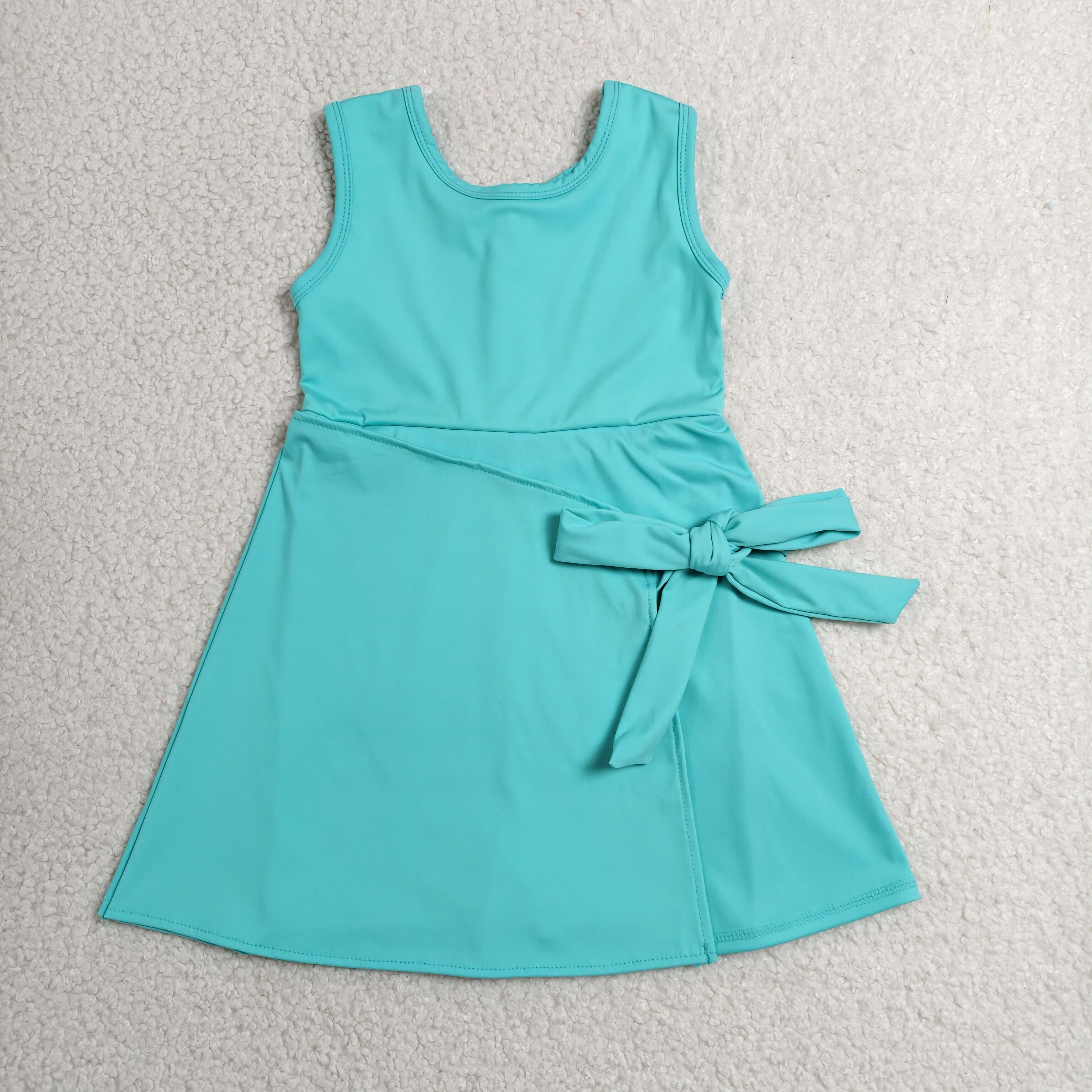 GSD3876 RTS toddler clothes green girl yoga summer dress sports clothes