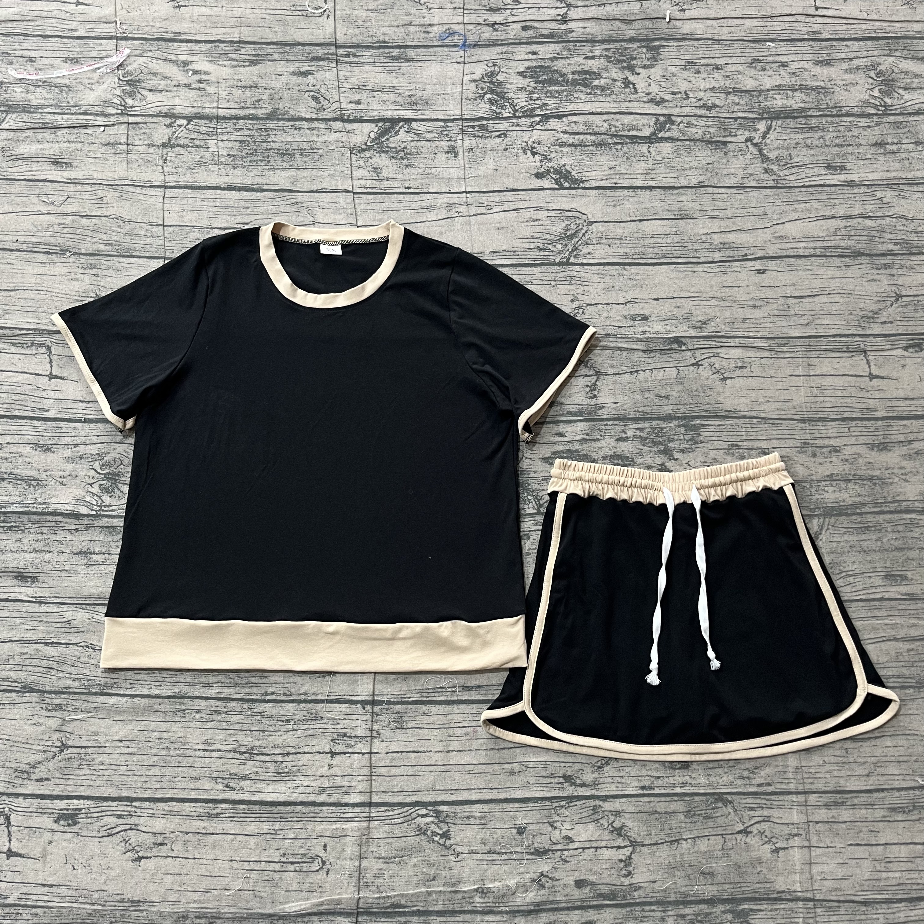 GSD3954 pre-order adult pajamas black print adult women yoga summer set-real pic 2026.3.27 