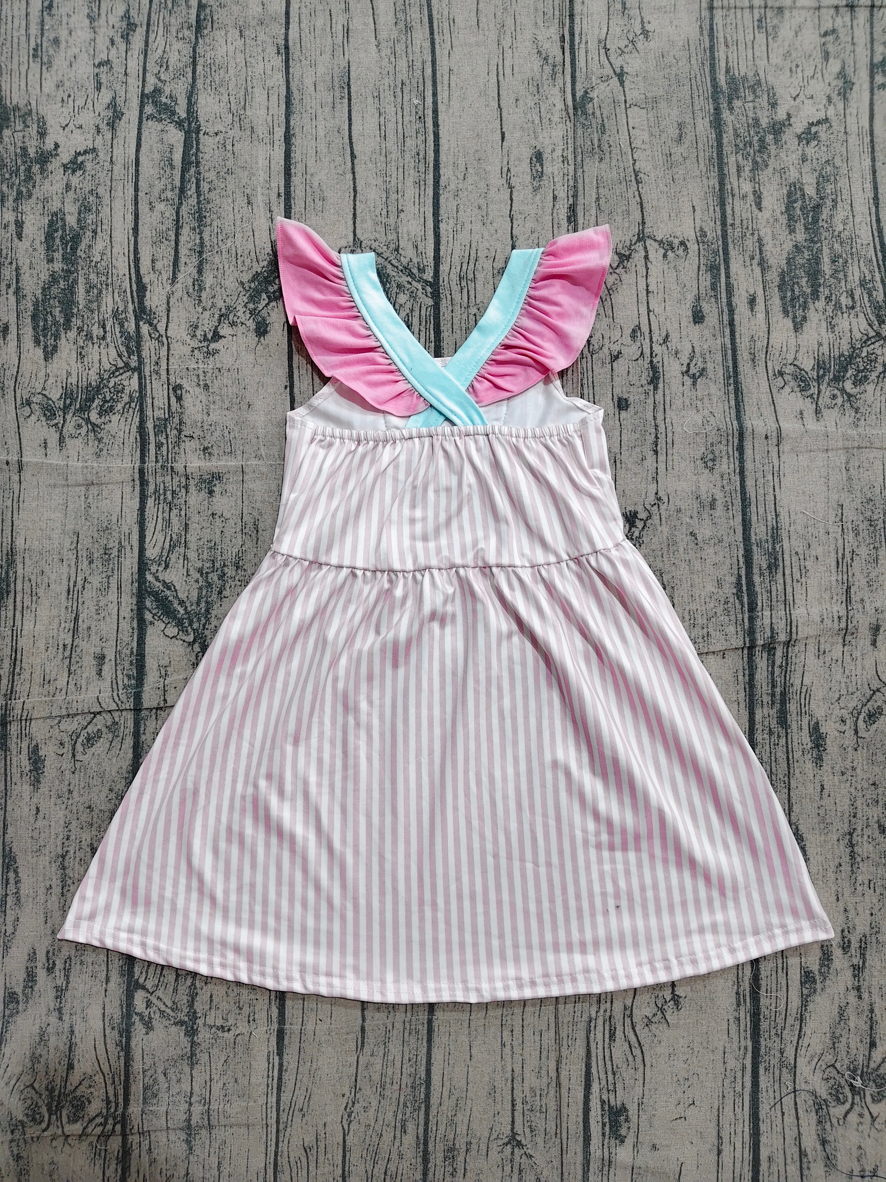 GSD3958 pre-order toddler clothes shell print girl  summer dress-real pic 2026.4.12 