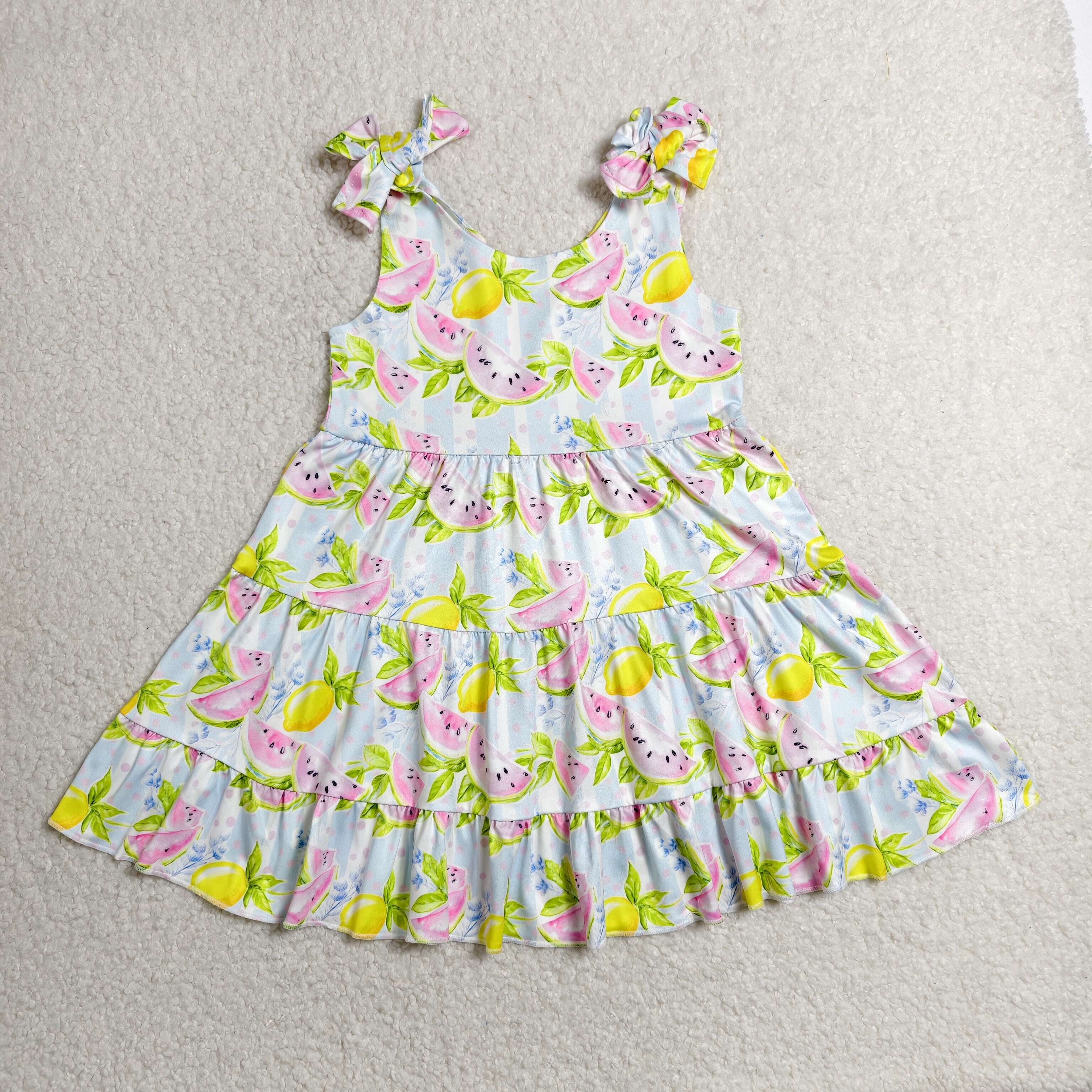 GSD3965 RTS toddler clothes watermelon girl  summer dress 