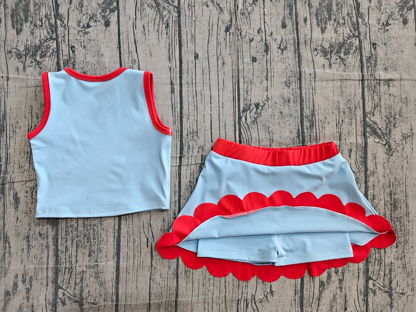 GSD4020 pre-order toddler clothes blue print girl summer yoga set-real pic 2026.5.9 